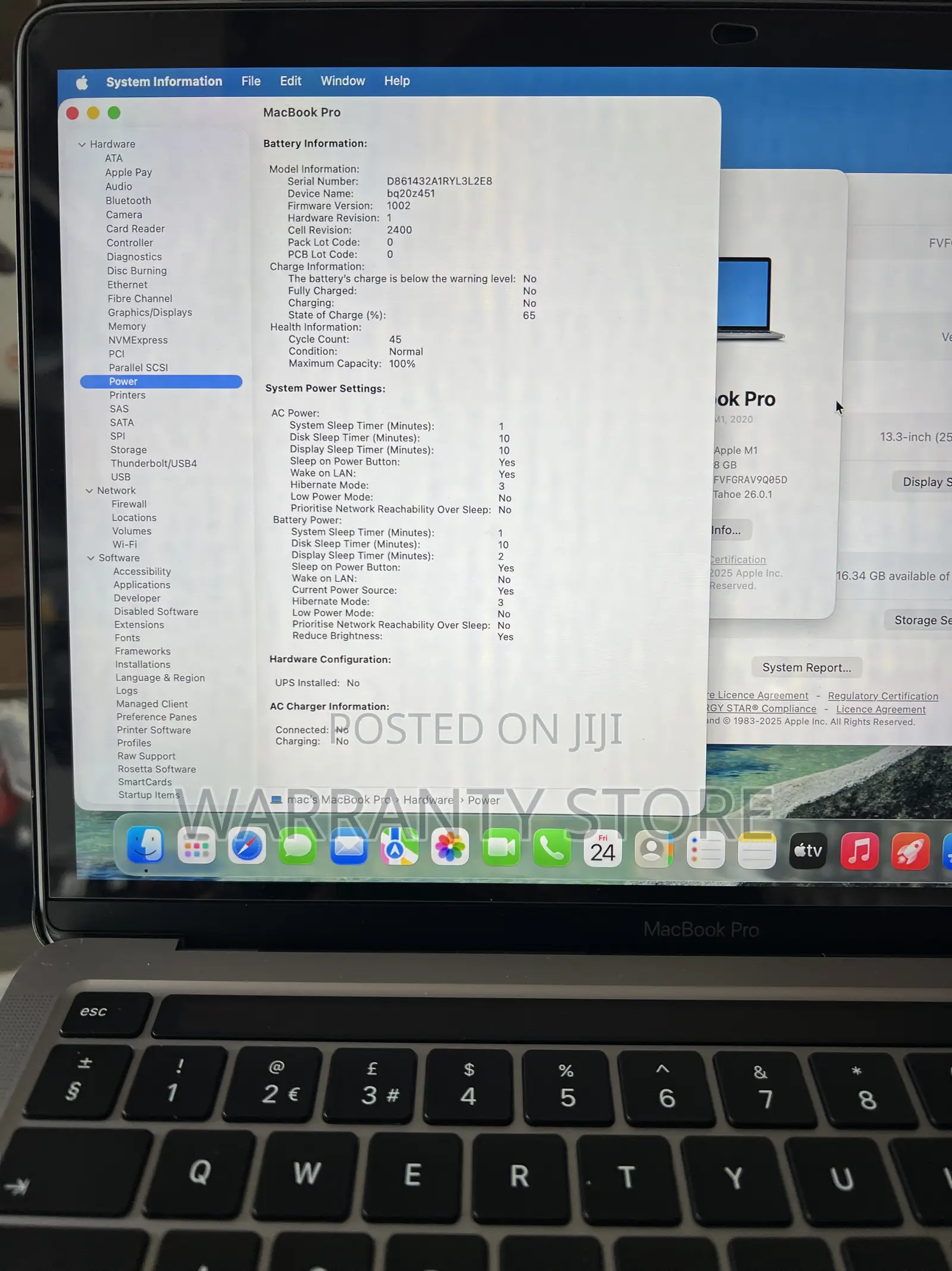 Laptop Apple MacBook Pro 2020 M1 8GB Apple M1 SSD 256GB
