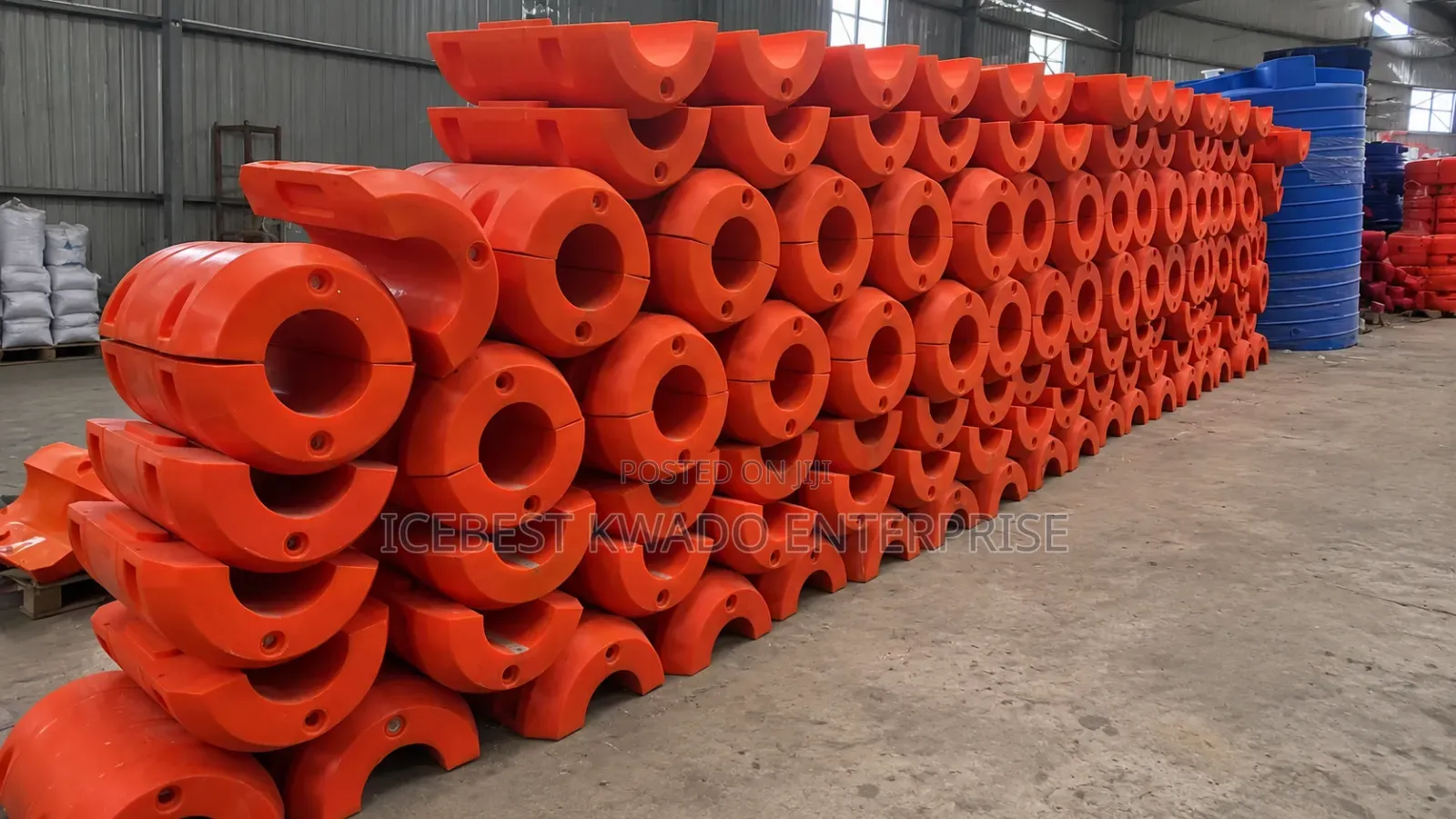 MDPE (Medium-Density Polyethylene) Pipe Floaters Often Used