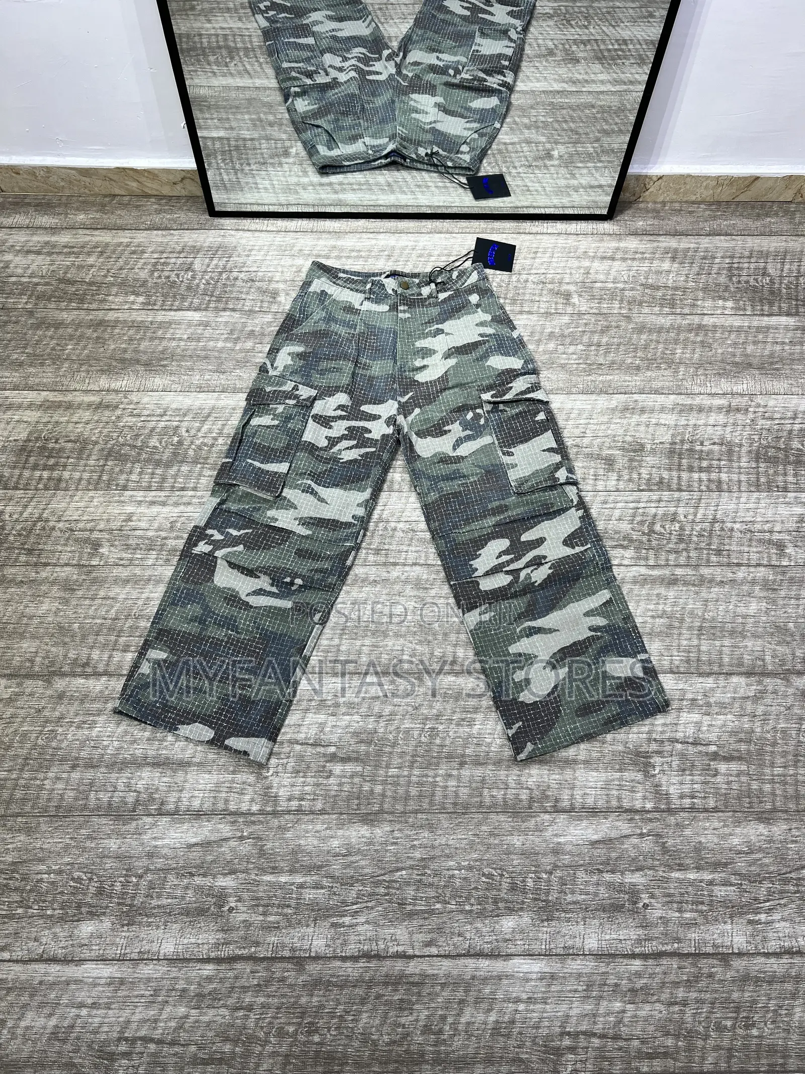 One Seven Camouflage Cargo Denim Pants