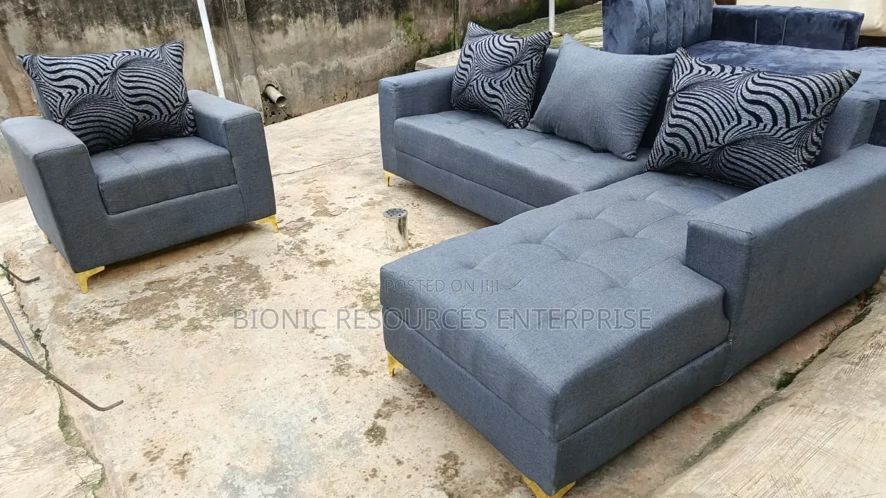 Locally Made L Shape Chair Black Colour