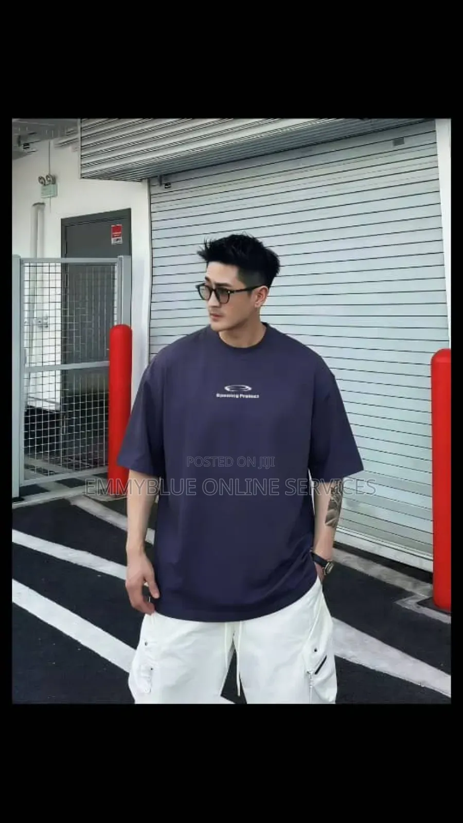 A G-Star Oversized Polo T-Shirt in Dark Blue.