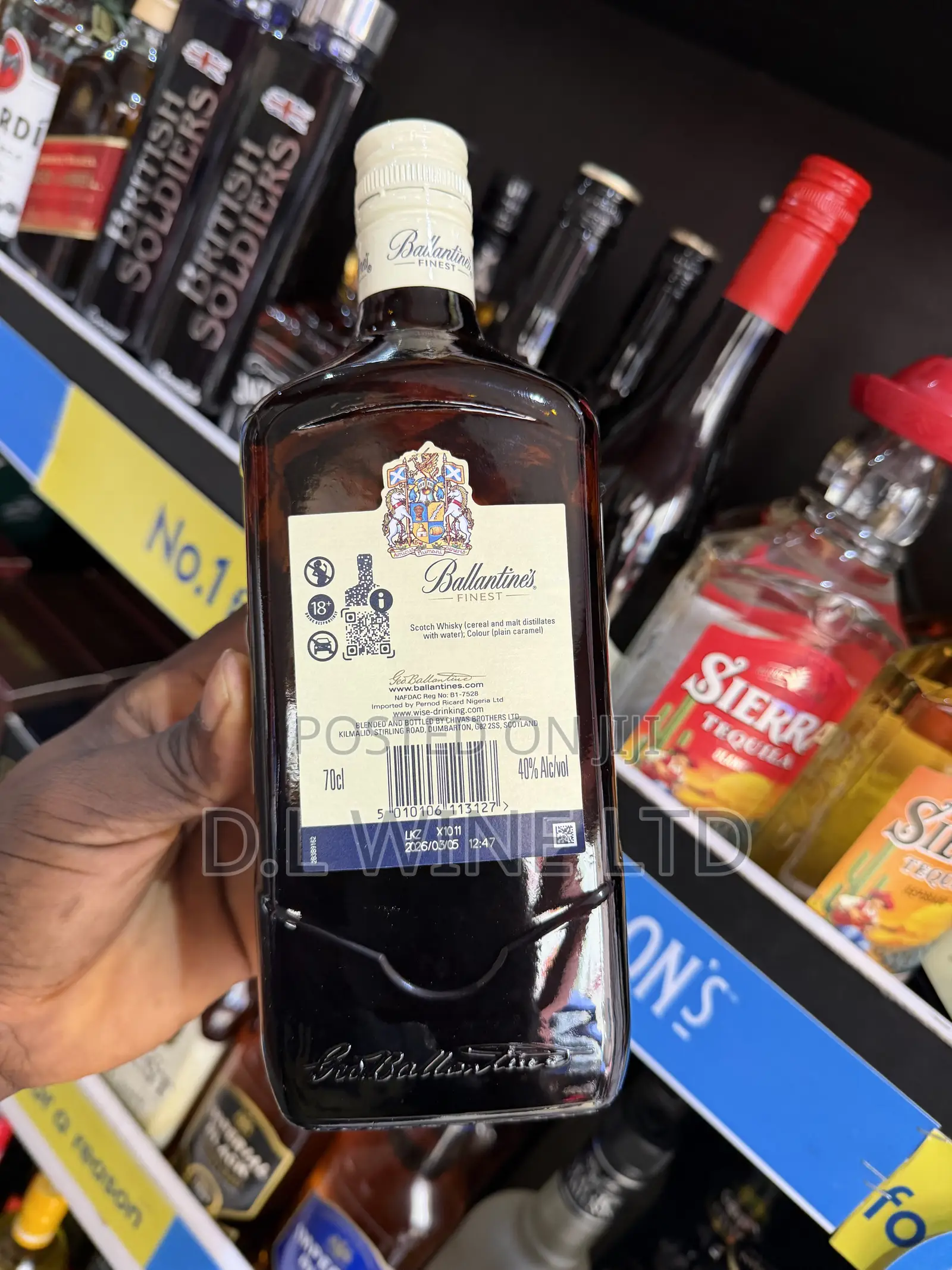 Ballantine’s Finest Scotch Whisky Carton of 12 Bottles