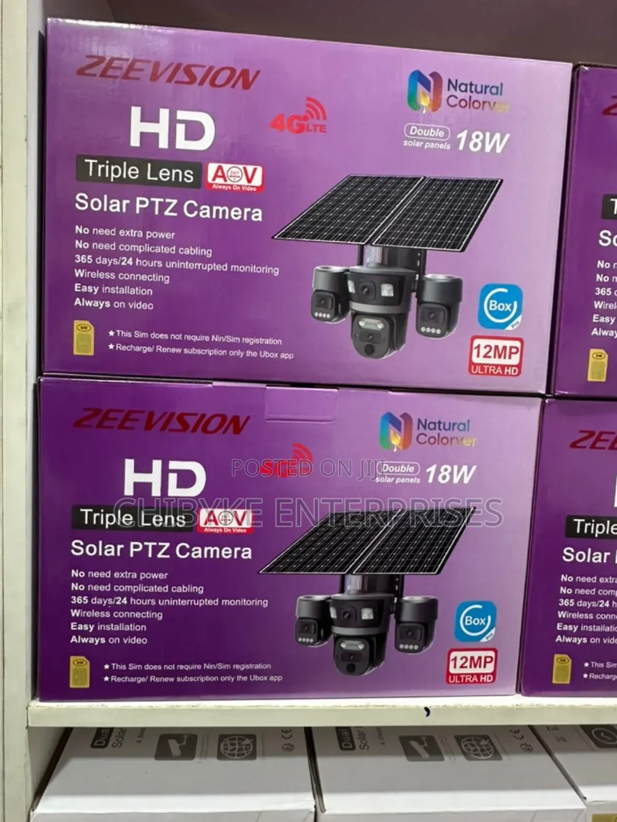 Ubox Triple Lens Aov Solar PTZ Camera With Auto Tracking