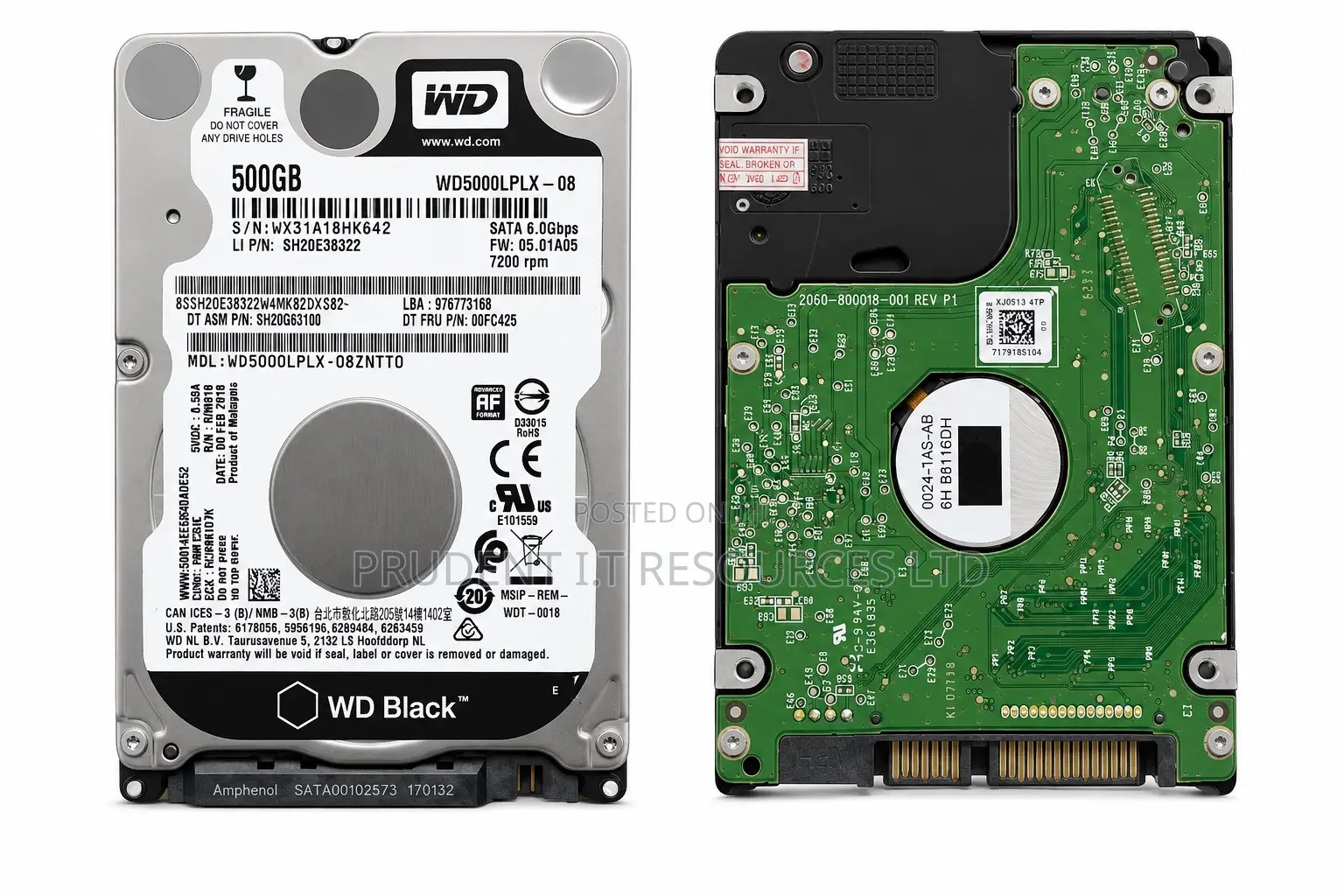 WD Black 500GB 2.5” SATA Performance Internal Hard Drive (HDD)