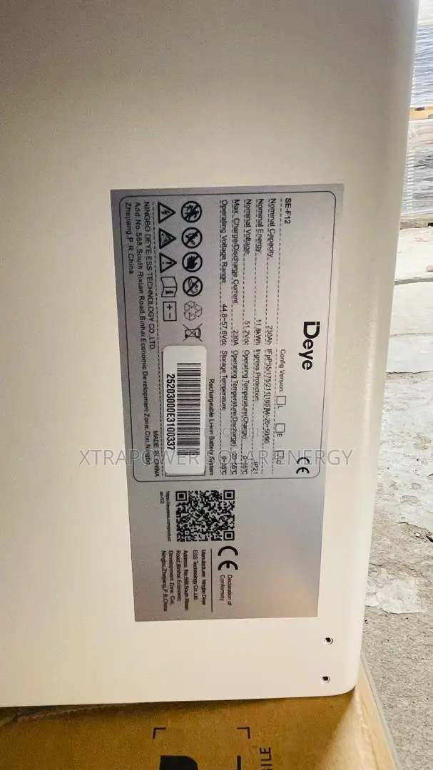 12KWH Deye Lithium Battery