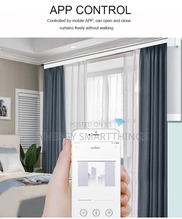 Tuya Wi-Fi Smart Curtain Track 4m With Remote/Voice Control Features