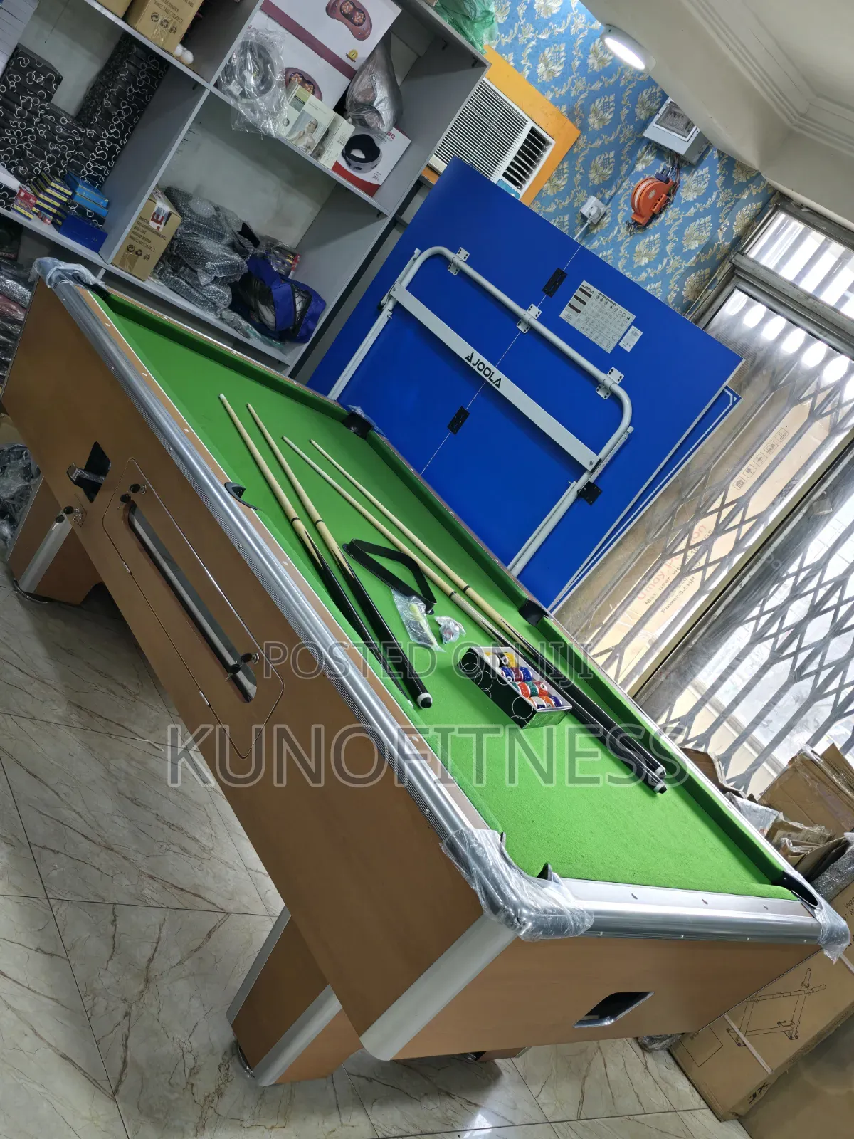 Coin-Operated Marble Snooker Table 7ft/8ft – Iron Frame