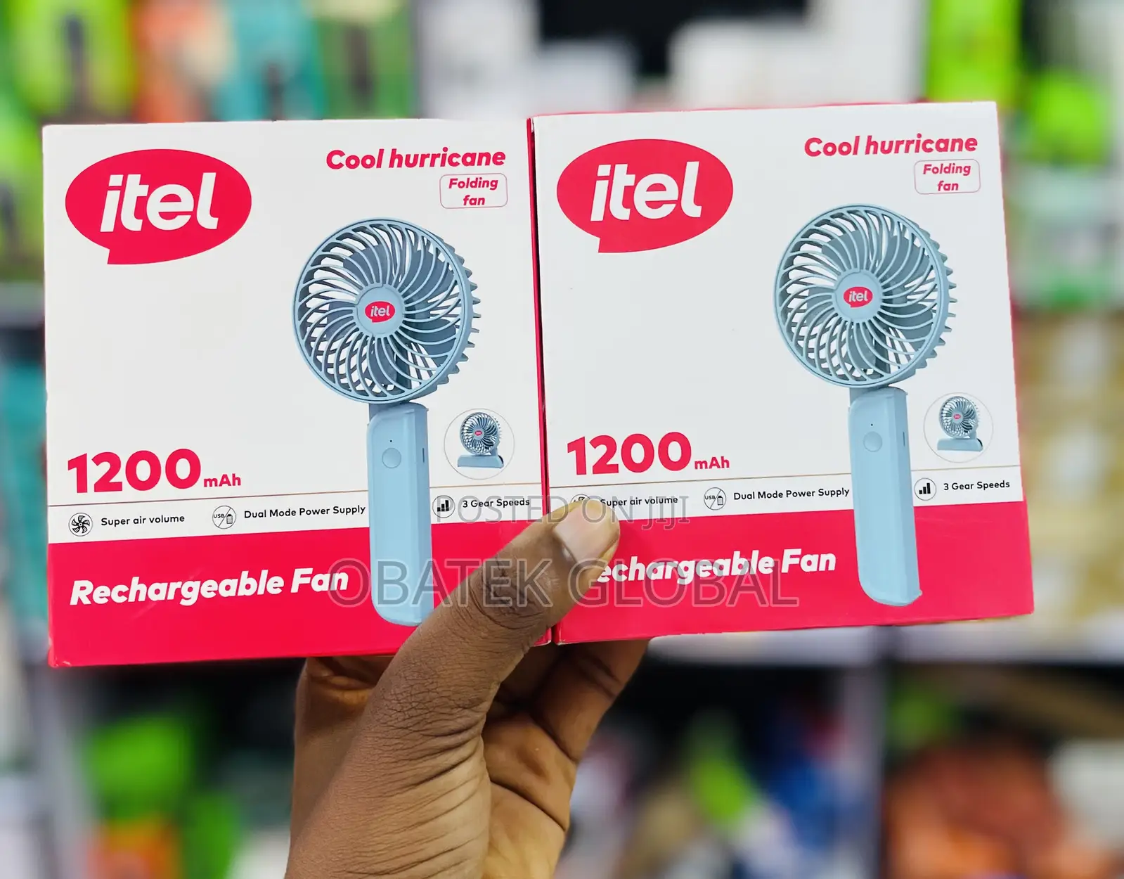 1200mah Itel Rechargeable Fan