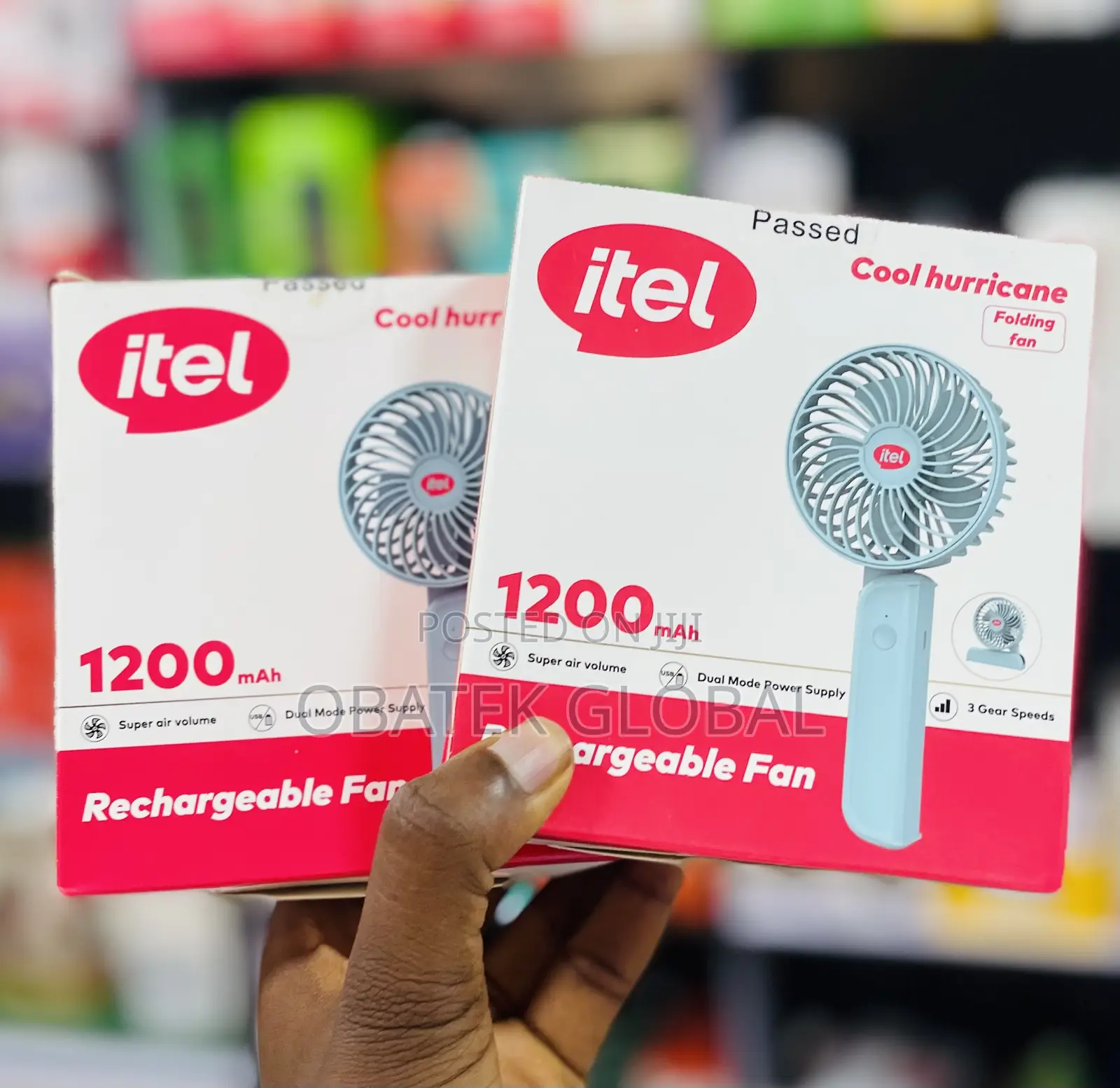 1200mah Itel Rechargeable Fan