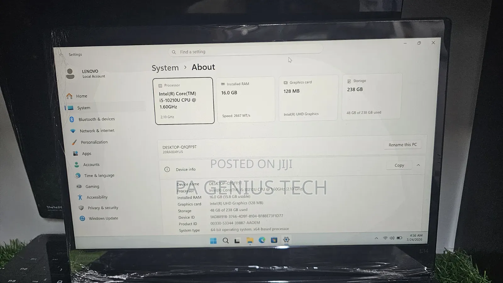 Laptop Lenovo ThinkPad E14 Gen 2 16GB Intel Core i5 SSD 256GB