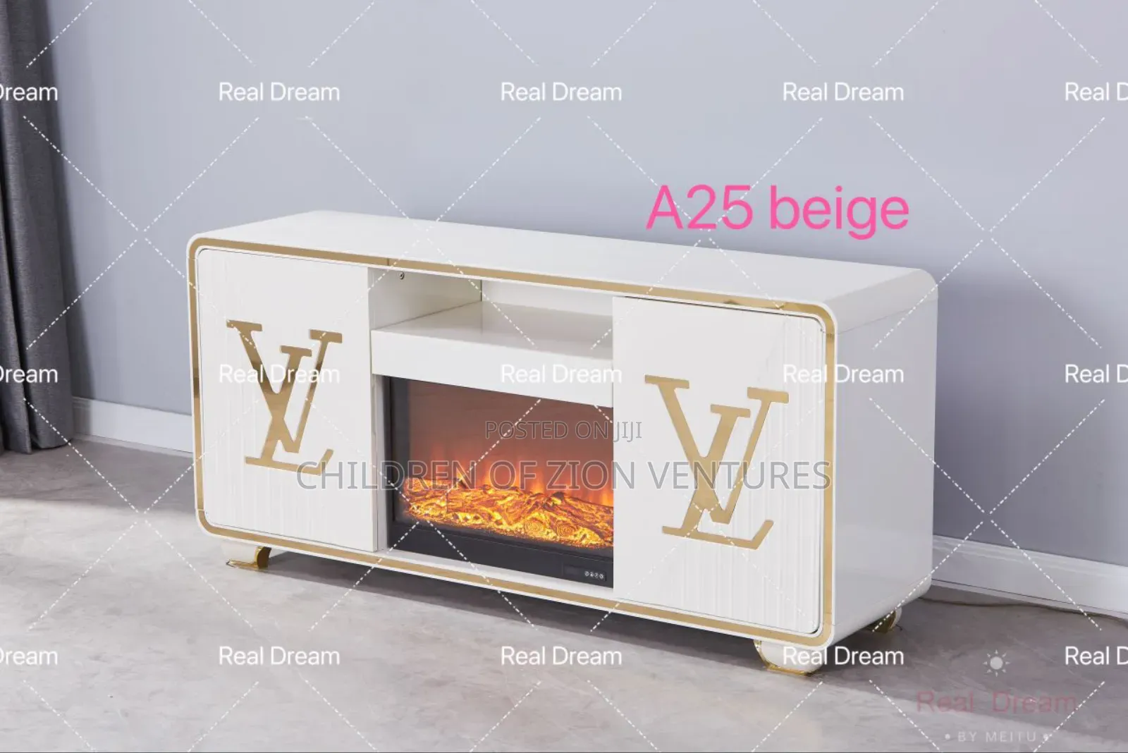 Stylish TV Stand With Fire Display