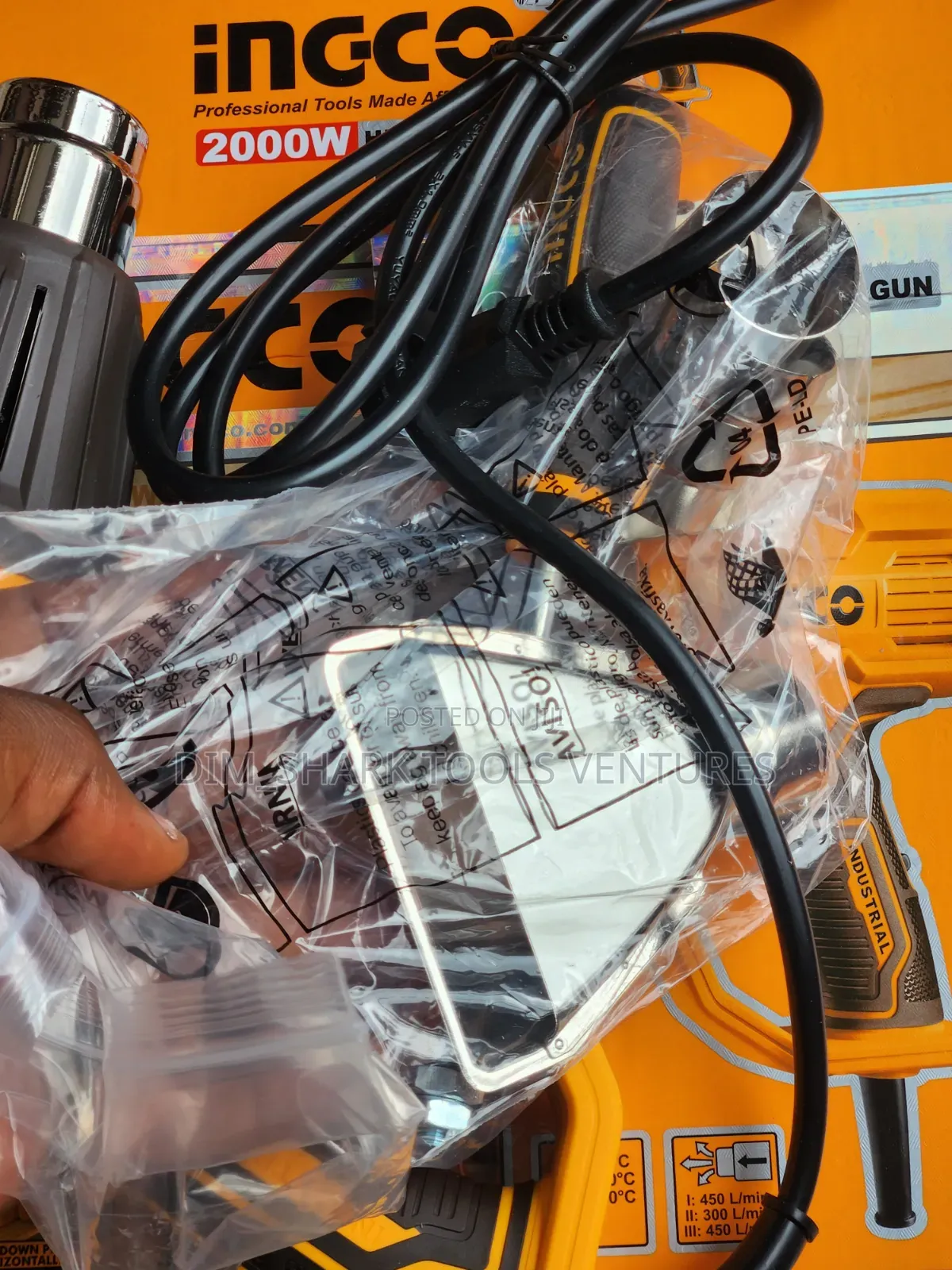 Ingco 2000W Industrial Heat Gun (Model HG200047)
