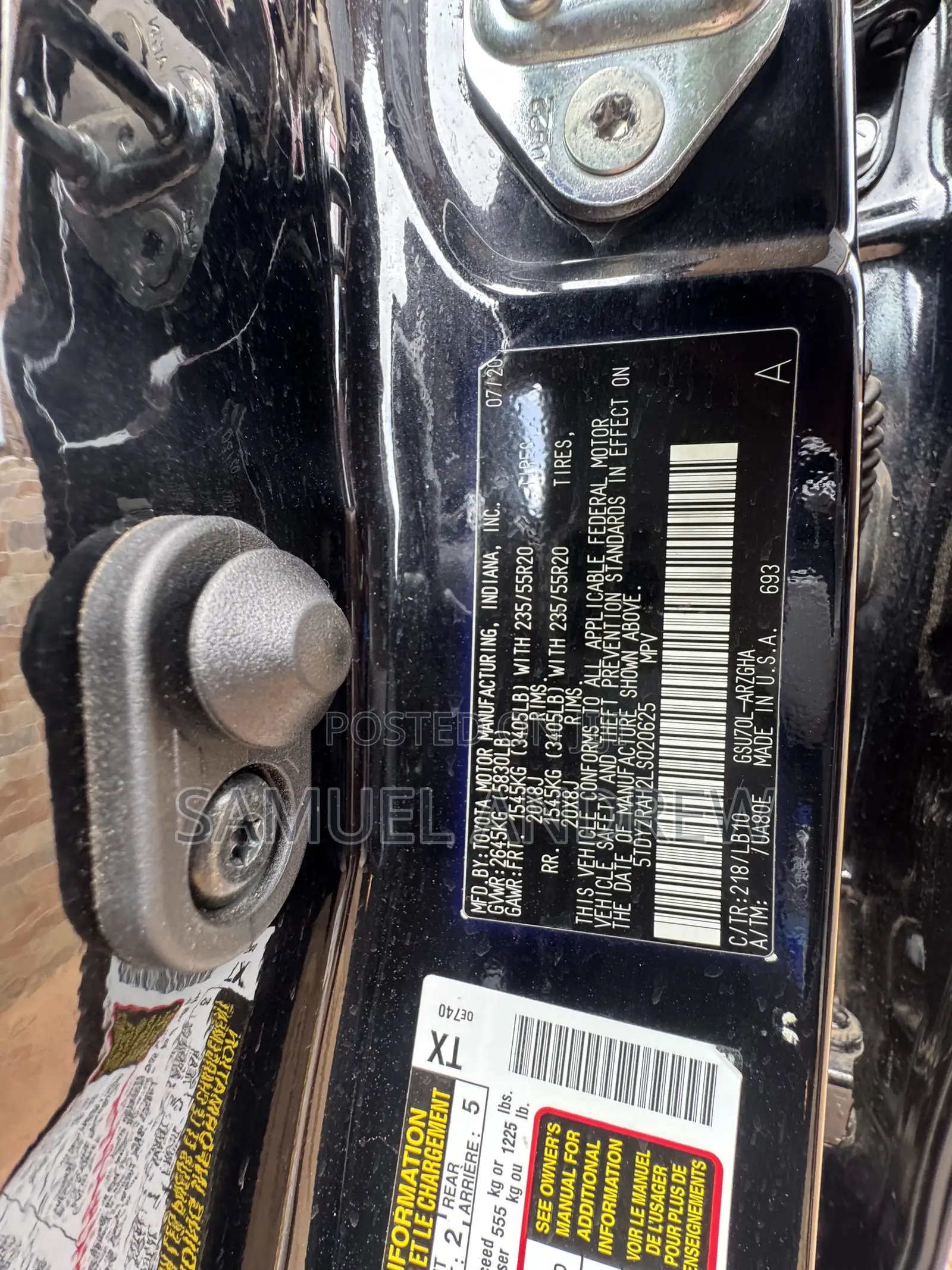 Toyota Highlander Limited AWD 2020 Black
