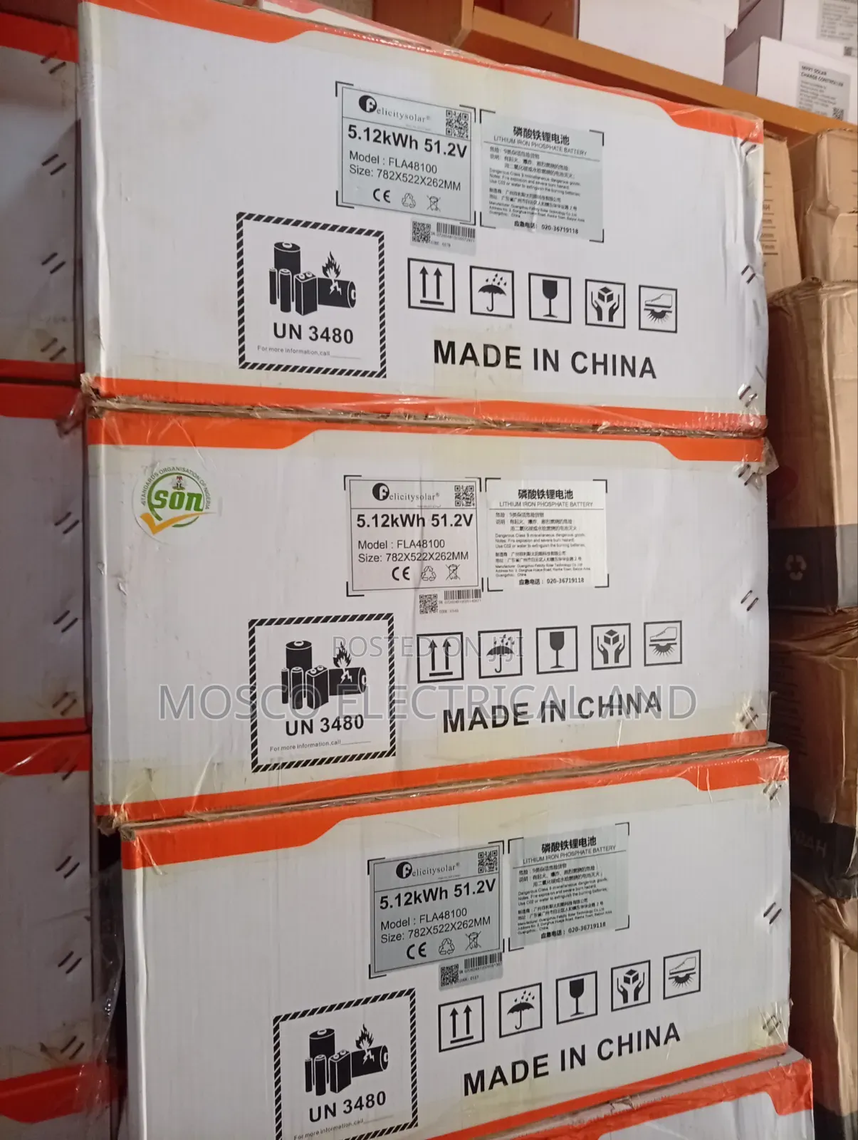 5kwh/51.2volts Felicity Lithium Ion Solar Batteries