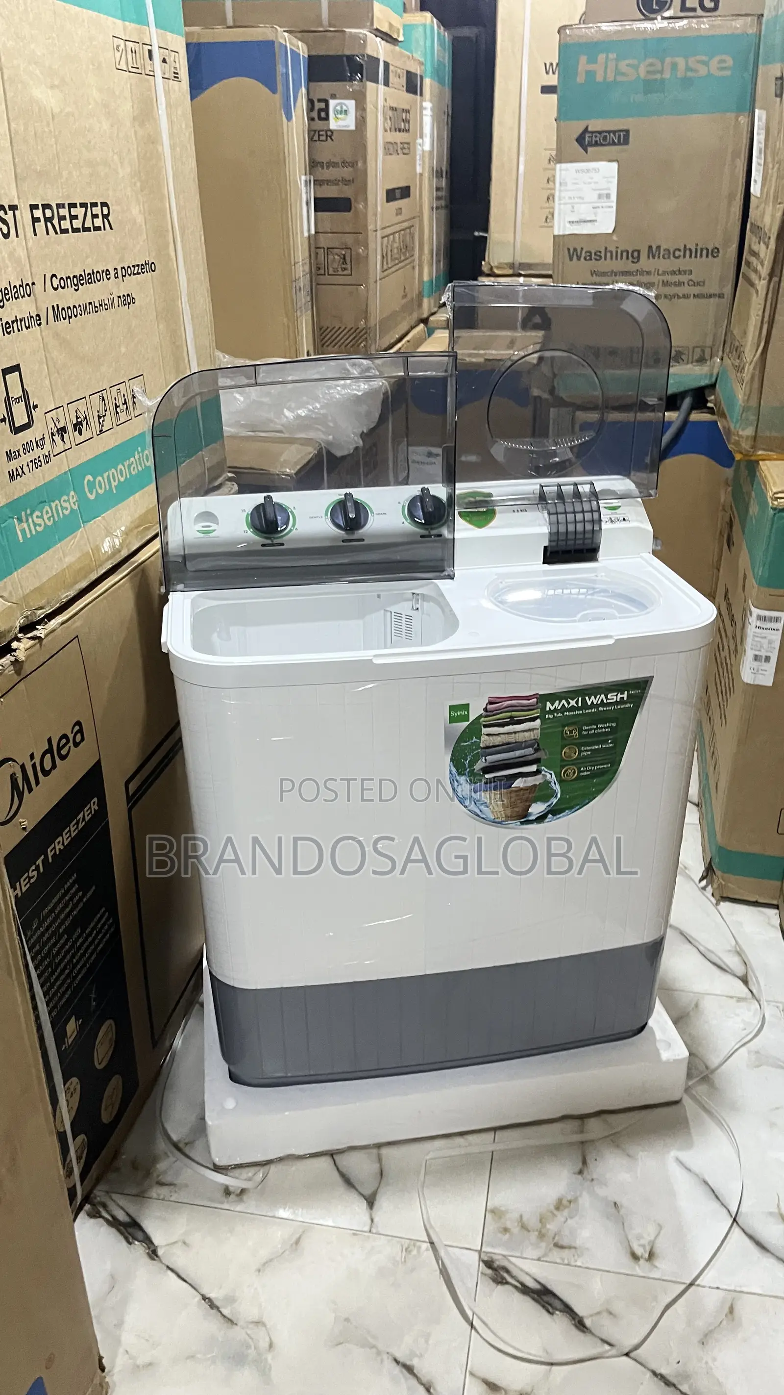 Synix 8.5KG Twin Tub Washing Machine E8WTMG Semi Automatic Washer