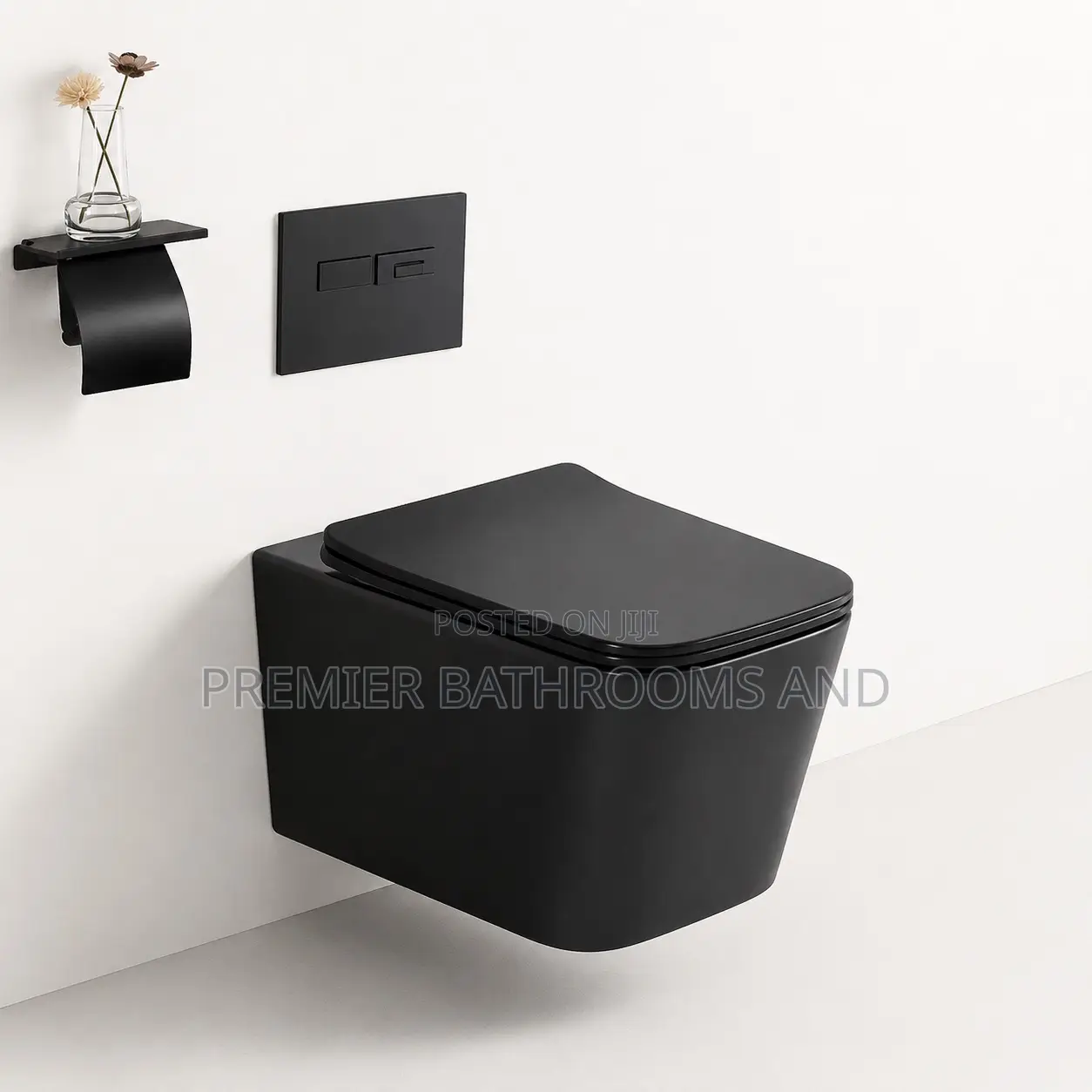 Square Black Conceal Water Closet