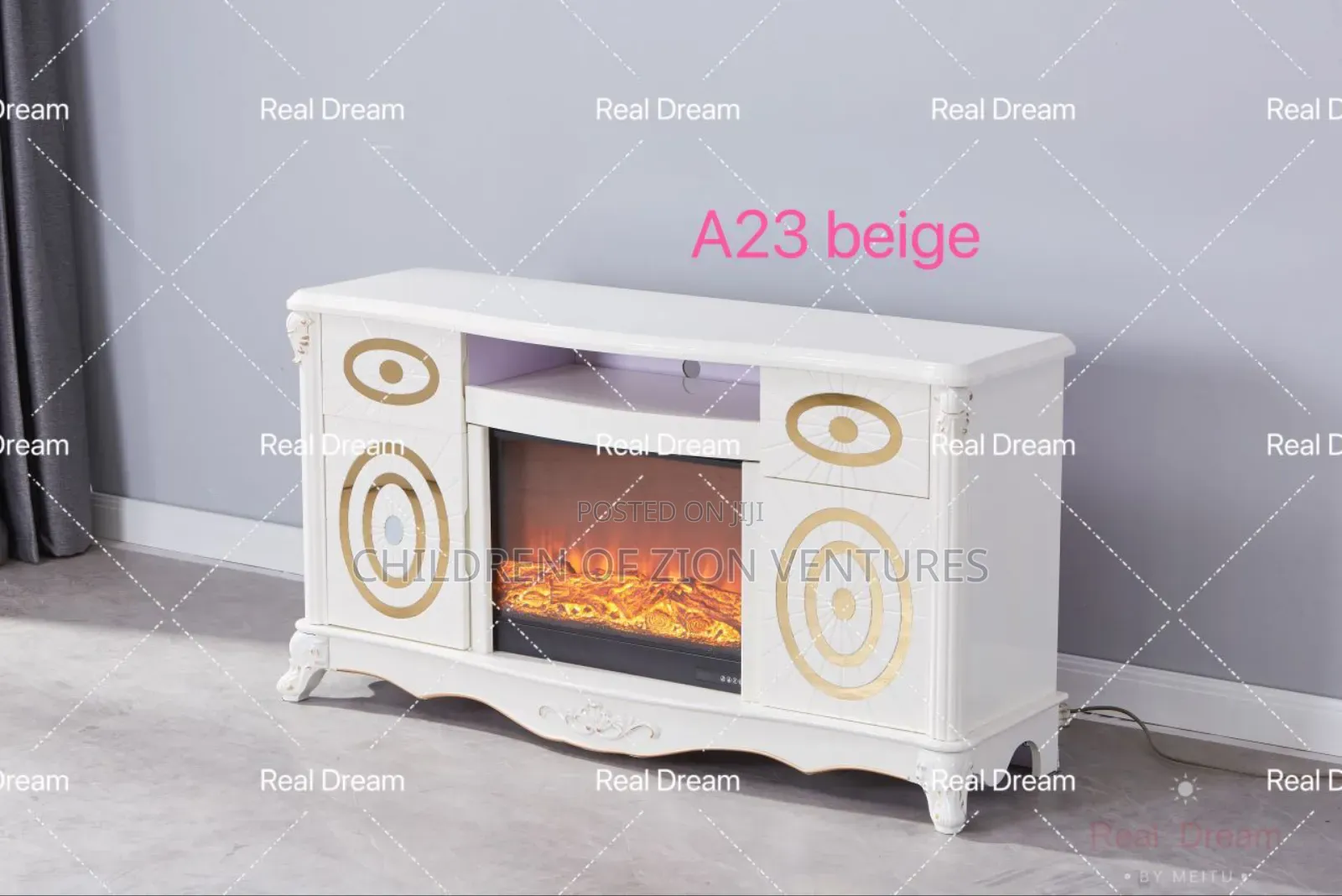Luxurious TV Stand With Fire Display