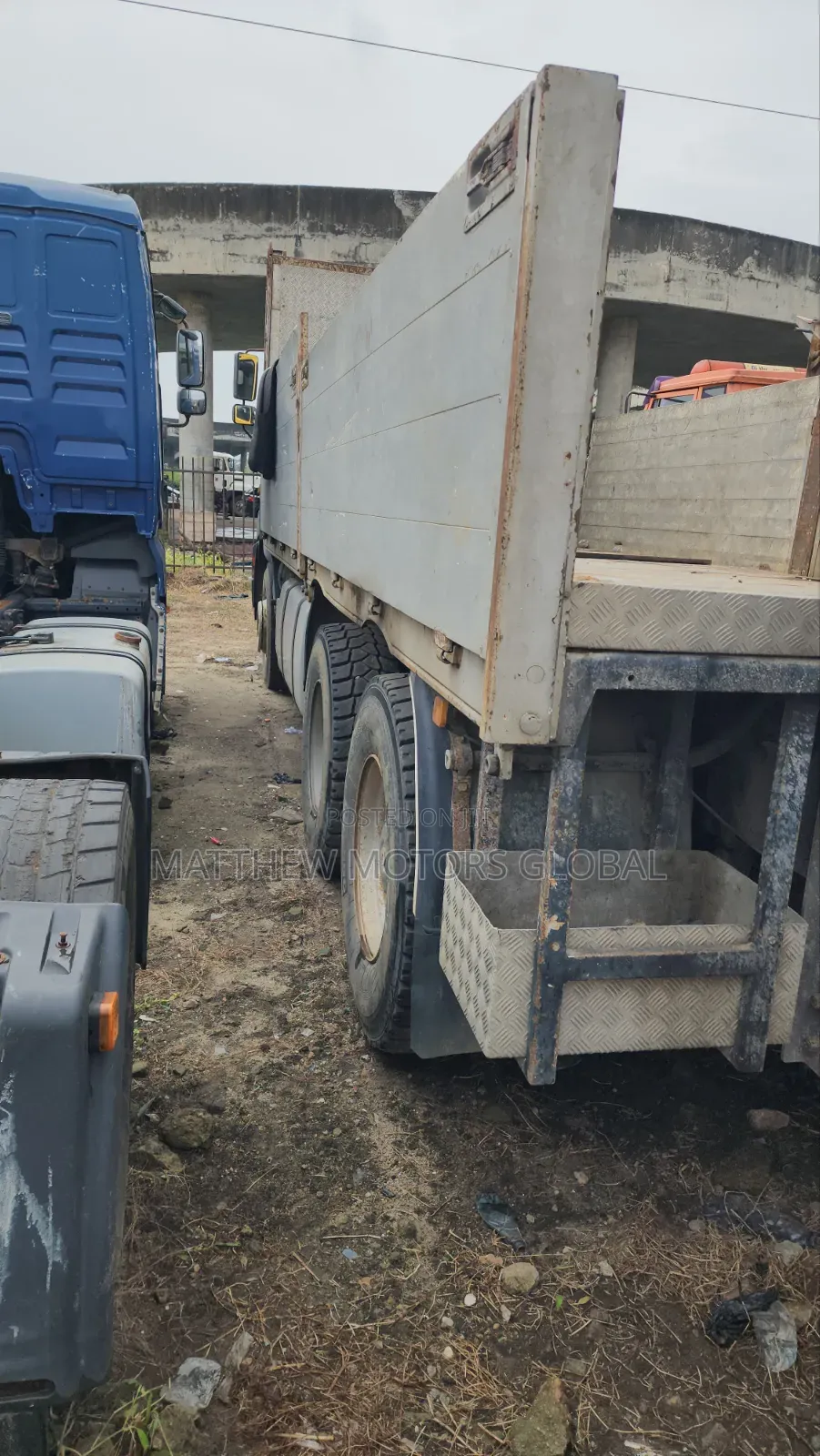 Clean Foreign Used Man Diesel Truck, 10 Tires.