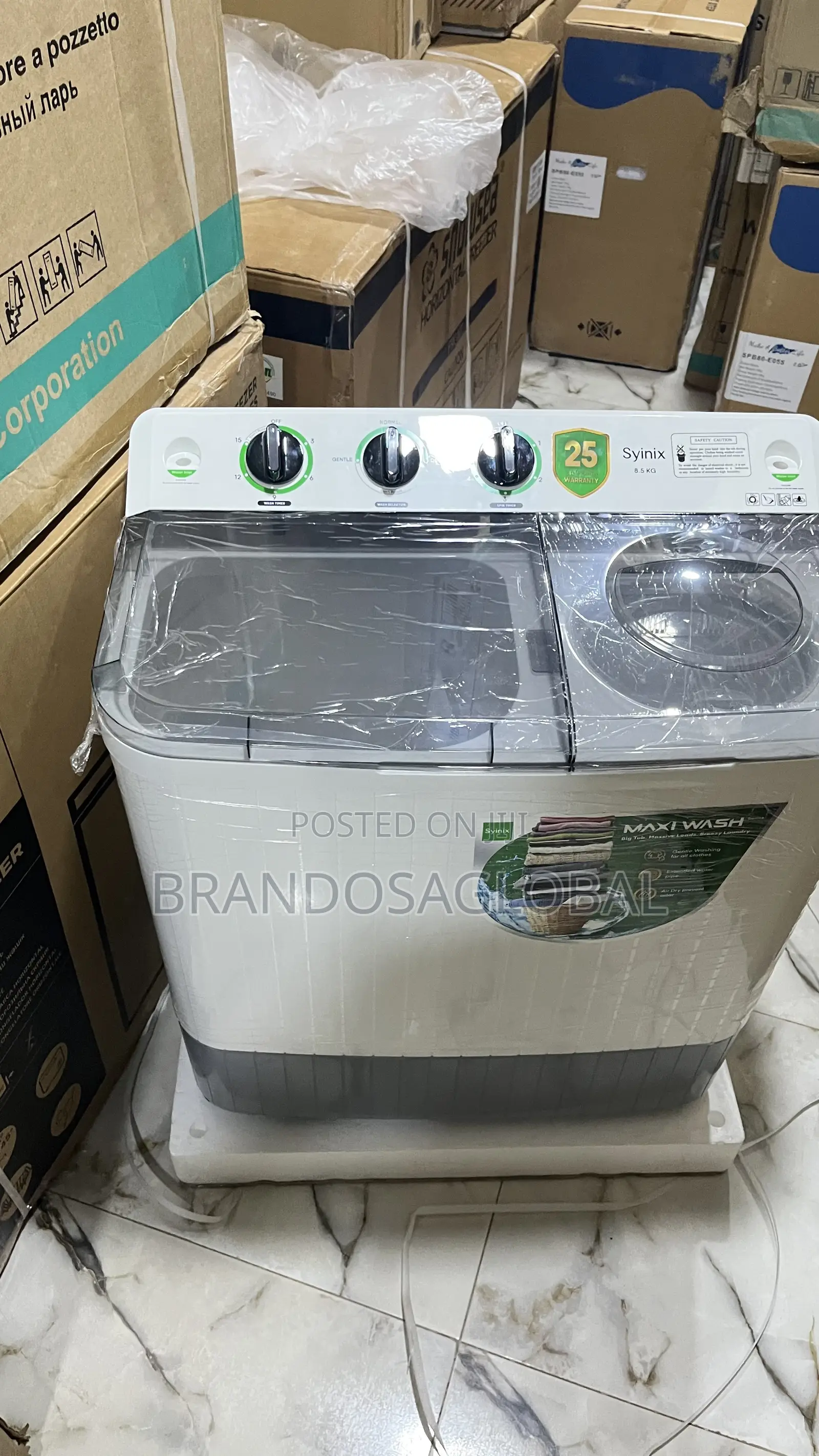 Synix 8.5KG Twin Tub Washer E8WTMG