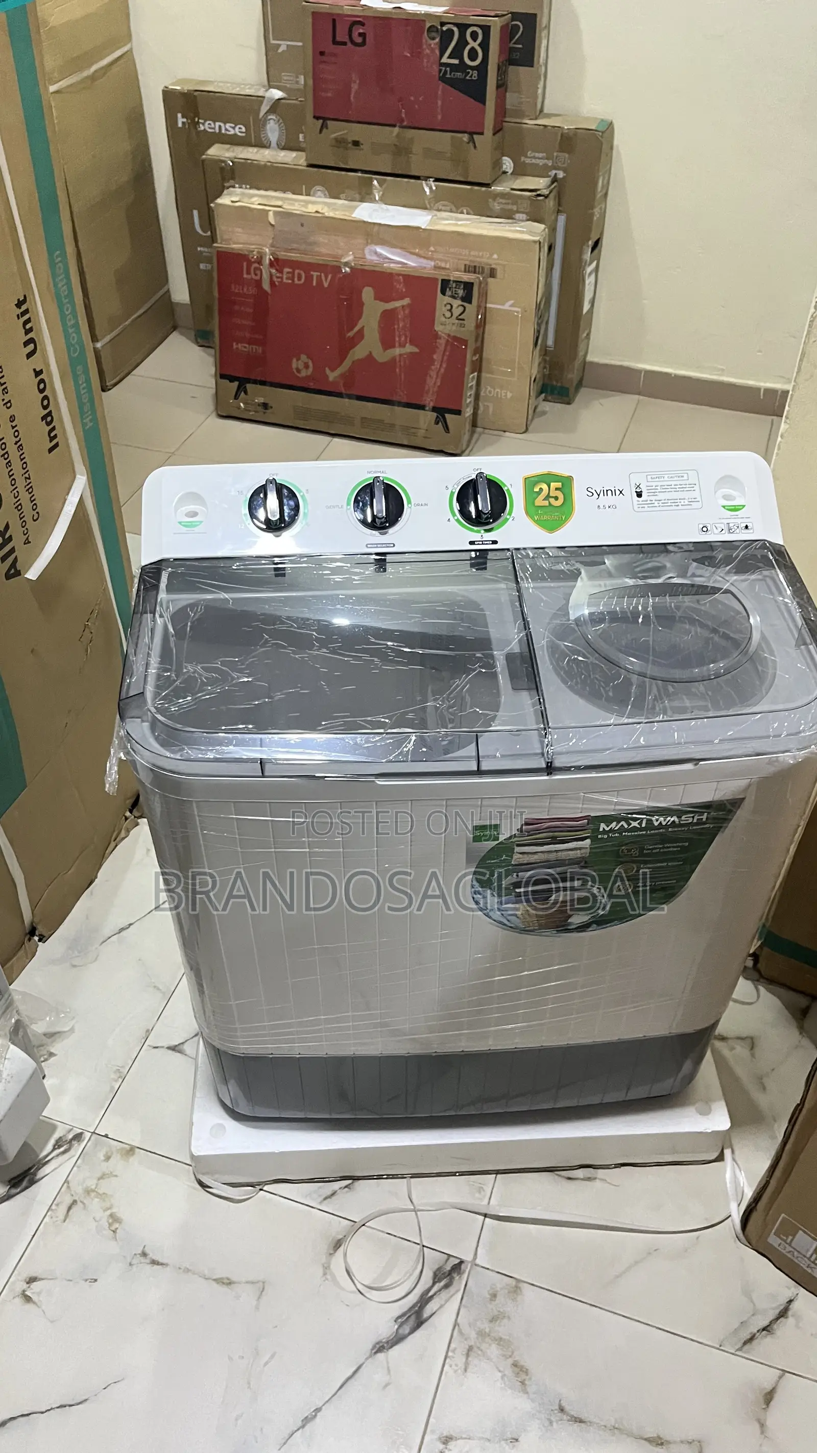 Synix 8.5KG Washing Machine Practical Semi Automatic Washer