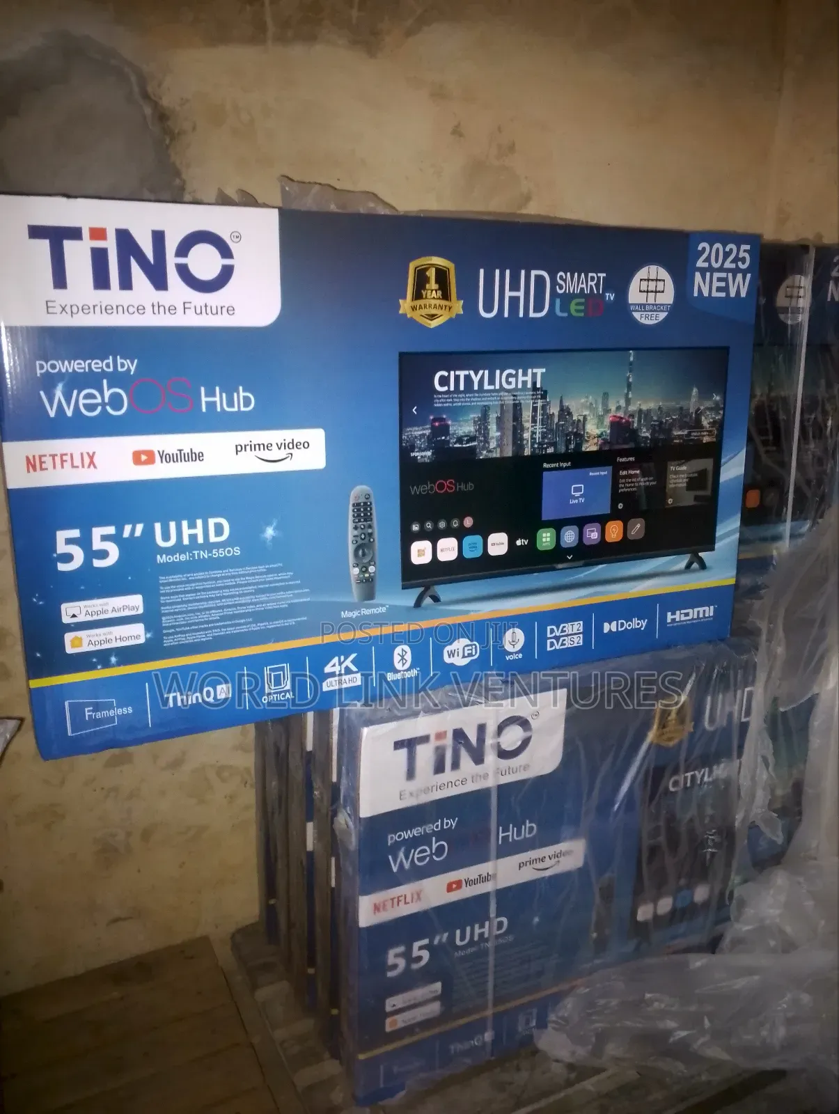 Timo Smart TV 55 Inches With Free Wall Mounted Hanger