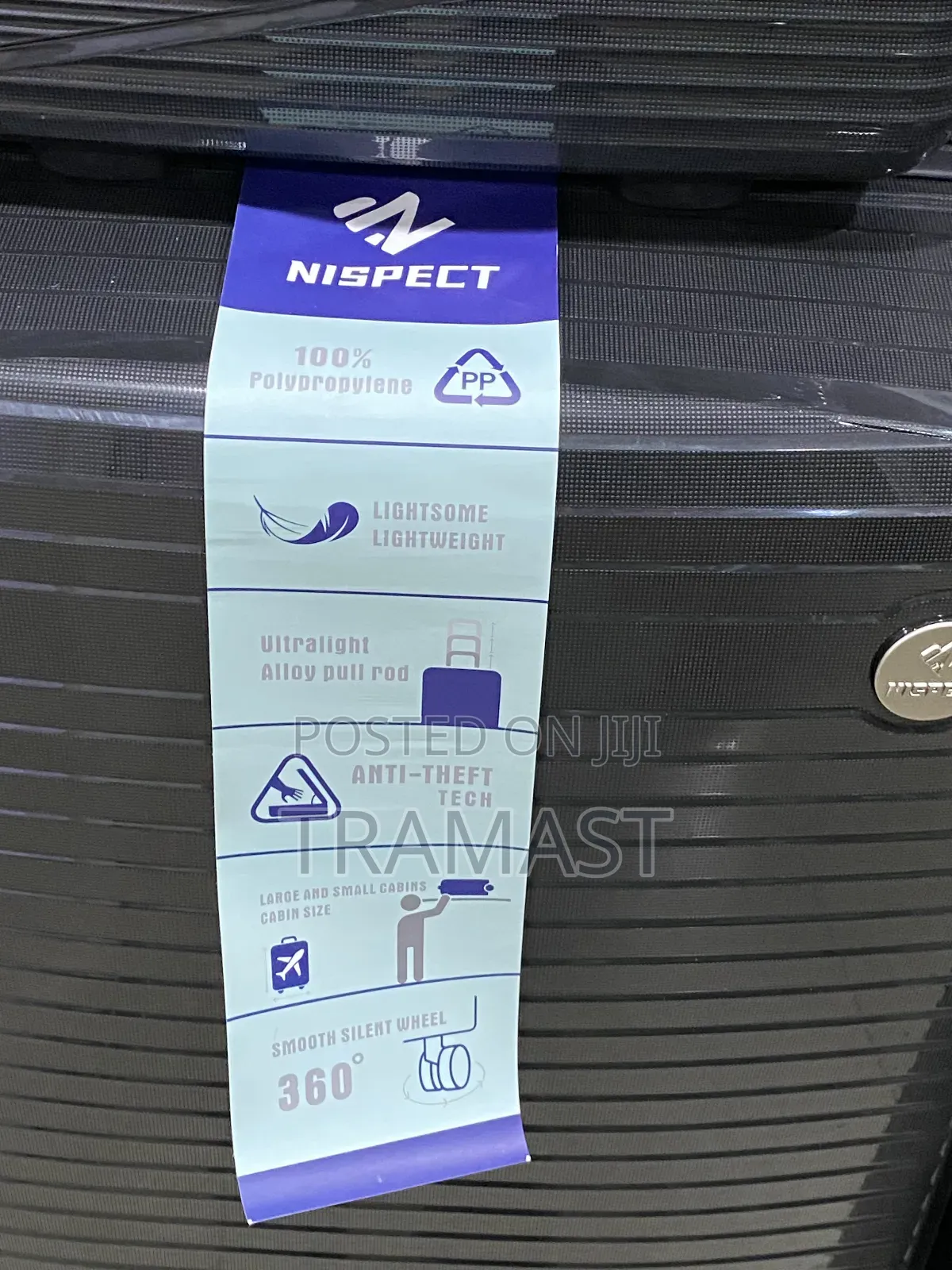 Nispect Travel Luggage 4 in 1 (28, 24, 20 + Kit Bag) Black