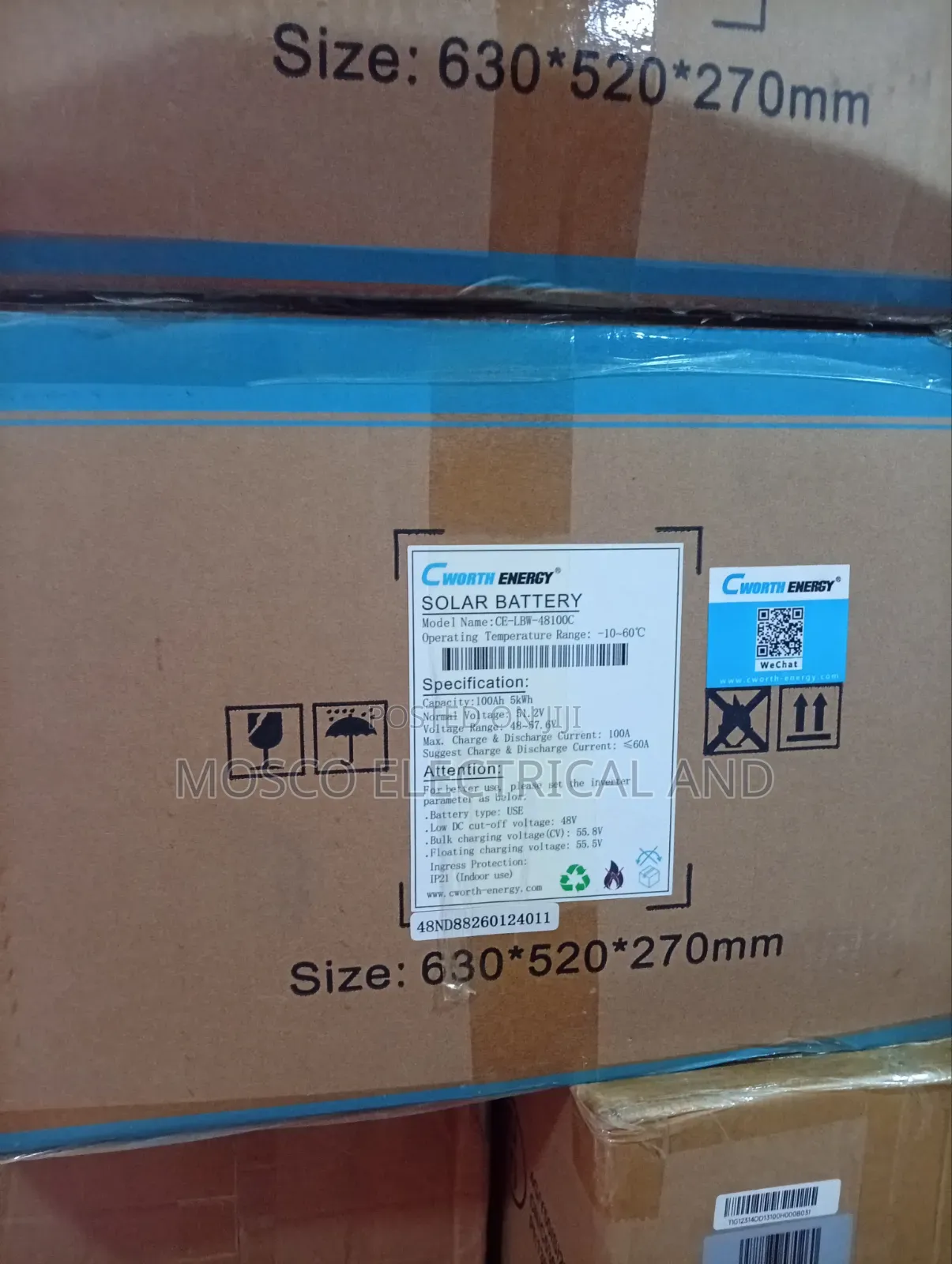 5kwh/51.2volts Cworth Lithium Ion Solar Batteries