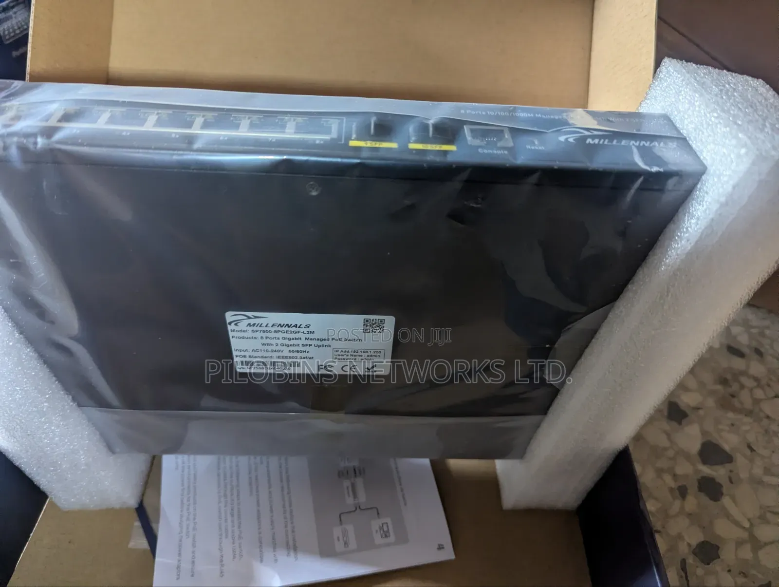 MILLENNALS 8 Ports Gigabits Managed PoE Switch
