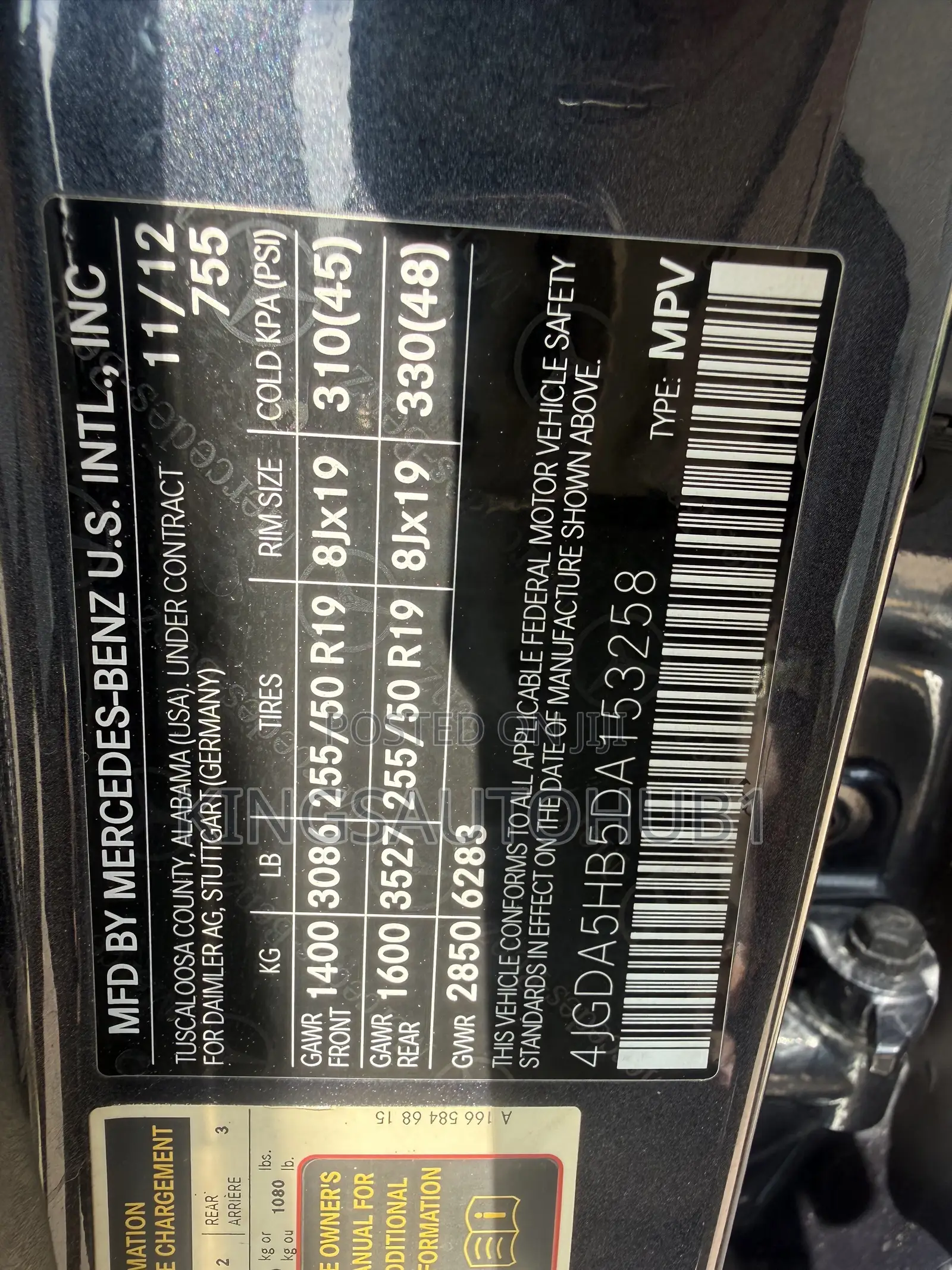 Mercedes-Benz M Class ML 350 4Matic 2013 Gray