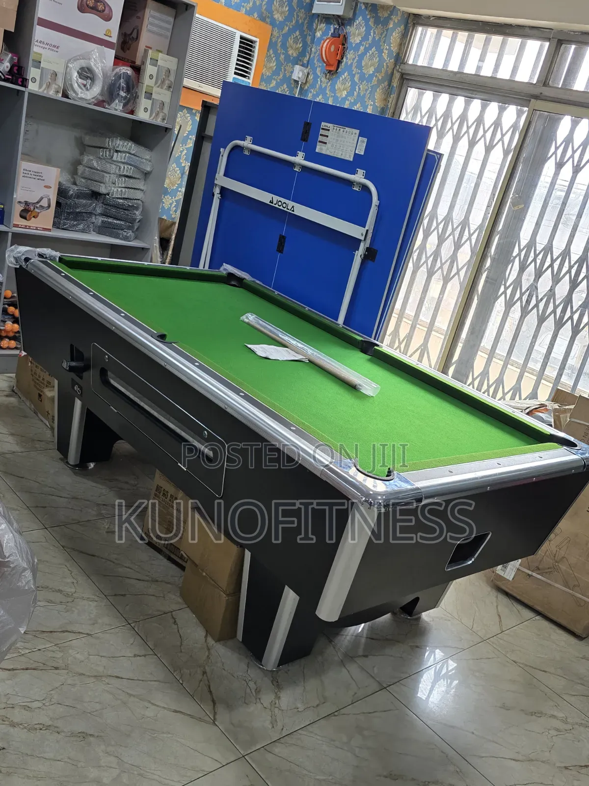 Marble 7ft/8ft Snooker Table With Coin Slot – Iron Edges
