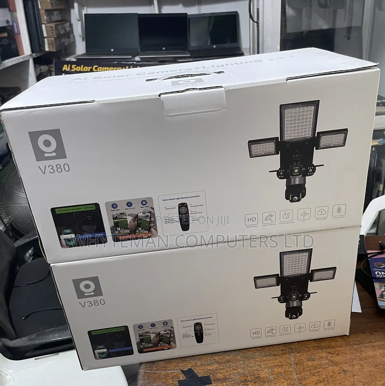 V380 Ai Solar CCTV Camera Plus Lighting