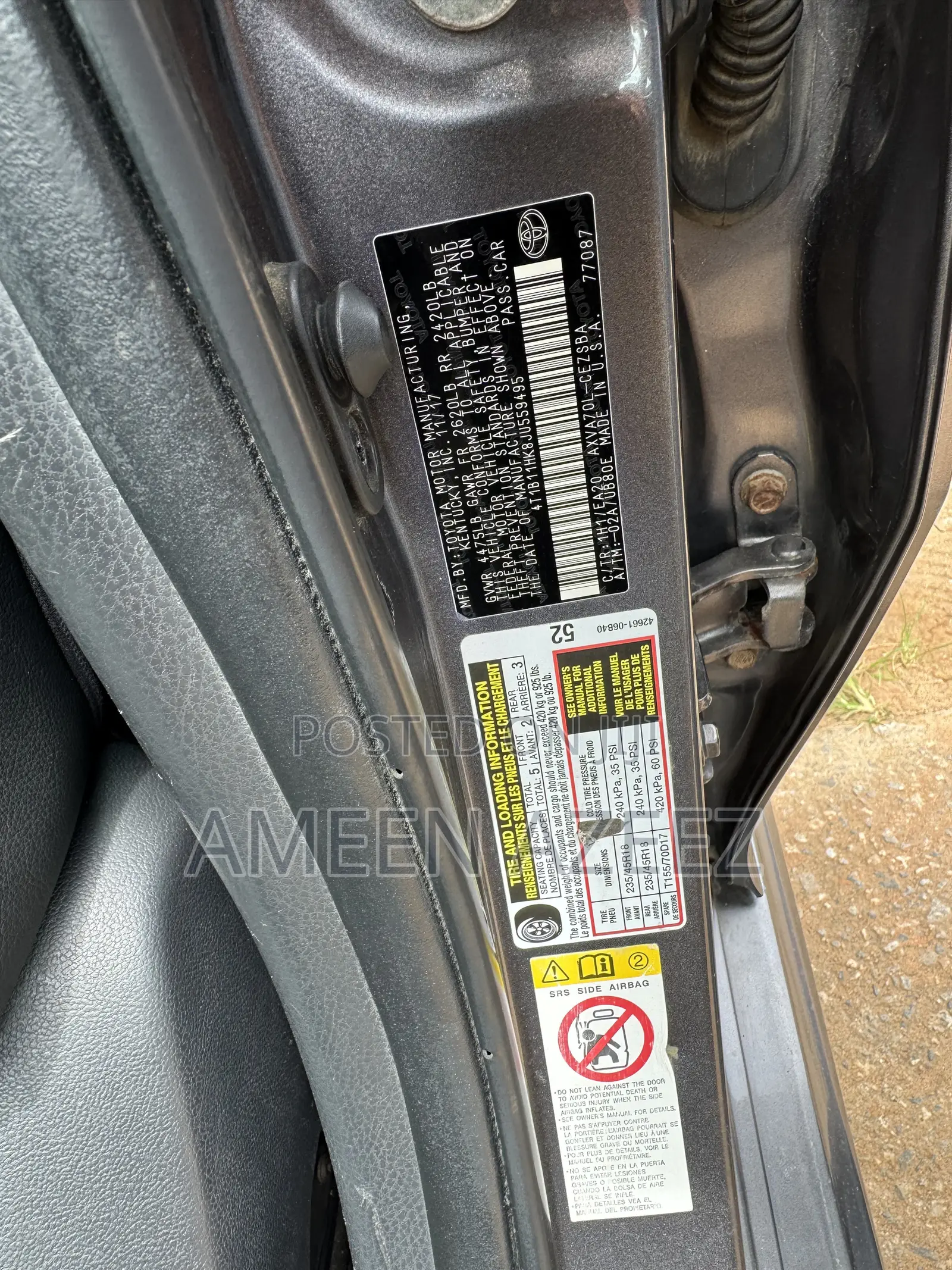 Toyota Camry 2018 Gray