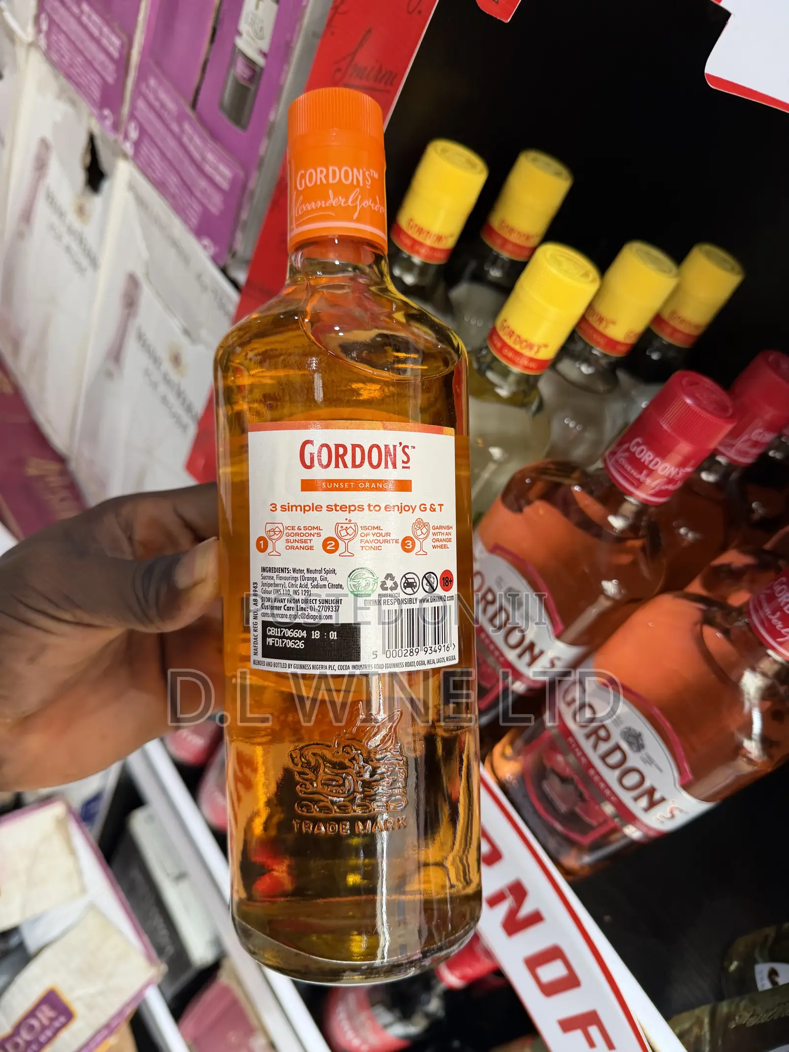 GORDON’s Sun Set Orange Carton of 12 Bottles