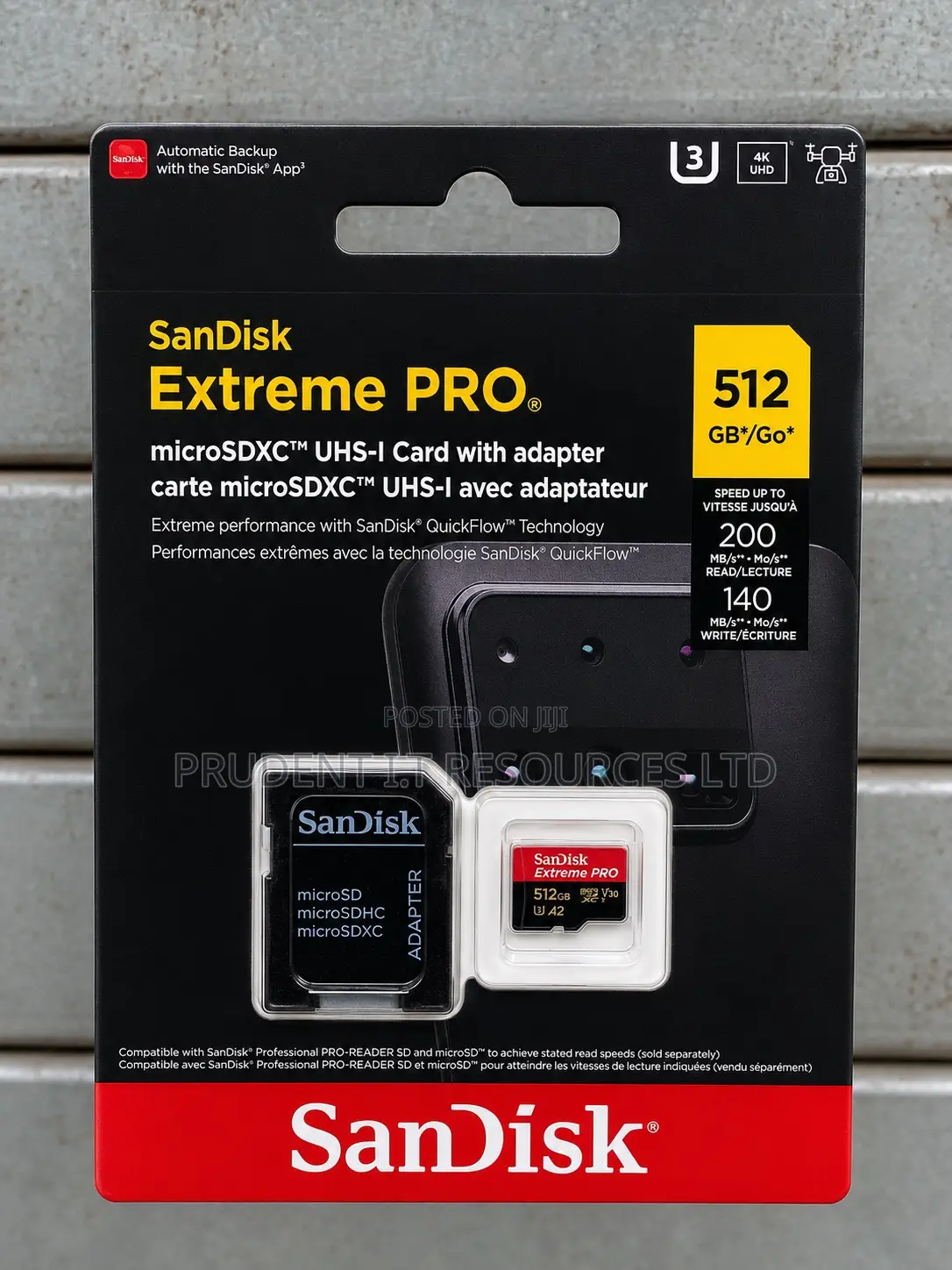 SanDisk Extreme PRO 512GB microSDXC UHS-I Memory Card + SD Adapter