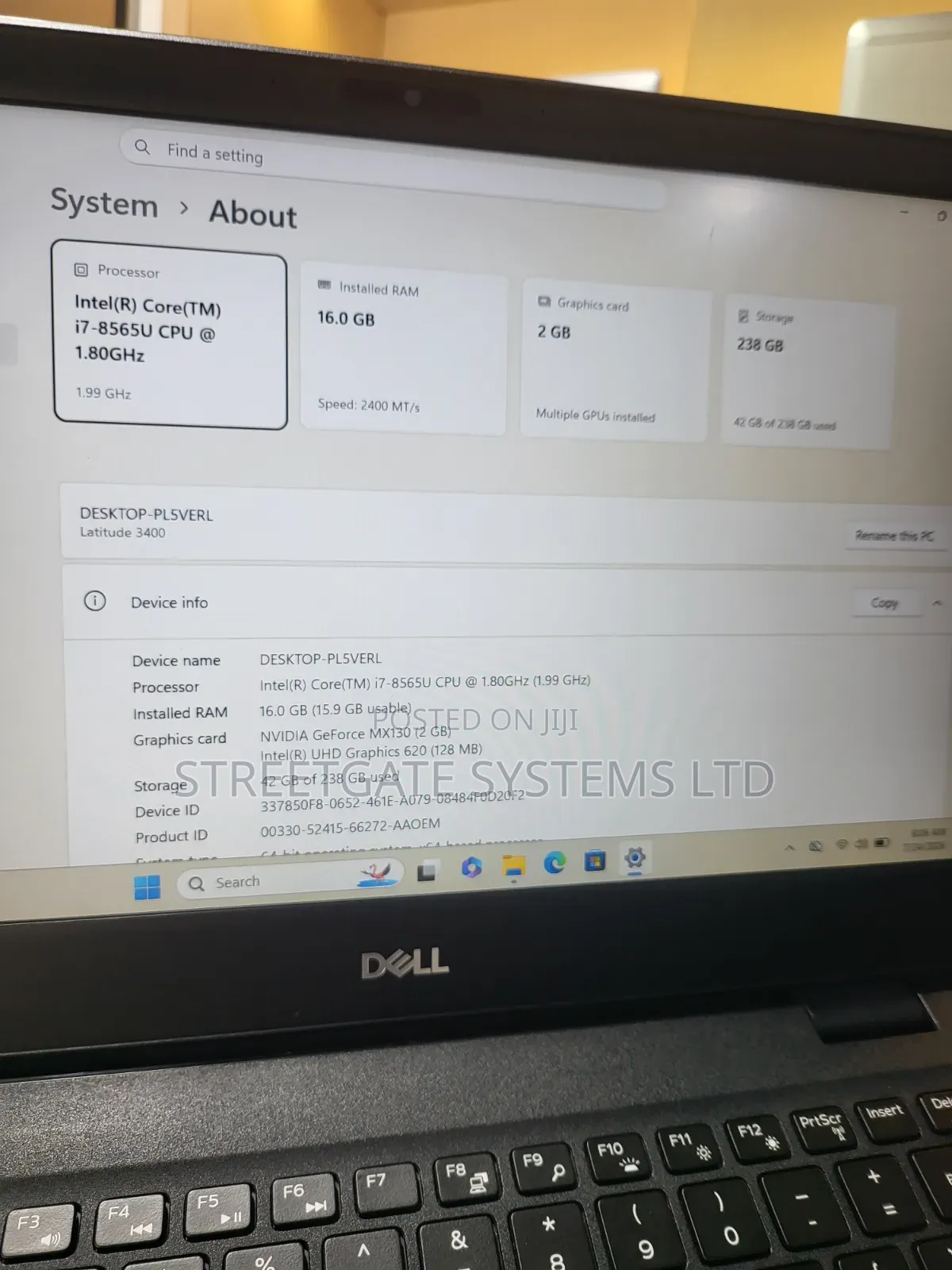 Laptop Dell Latitude 3400 16GB Intel Core i7 SSD 256GB