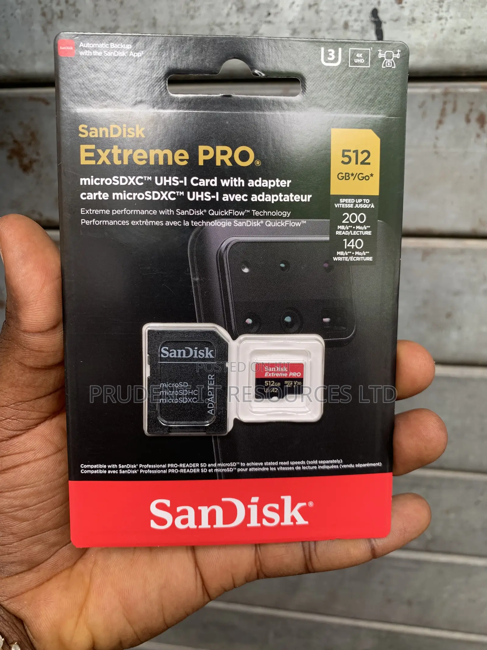 SanDisk Extreme PRO 512GB microSDXC UHS-I Memory Card + SD Adapter