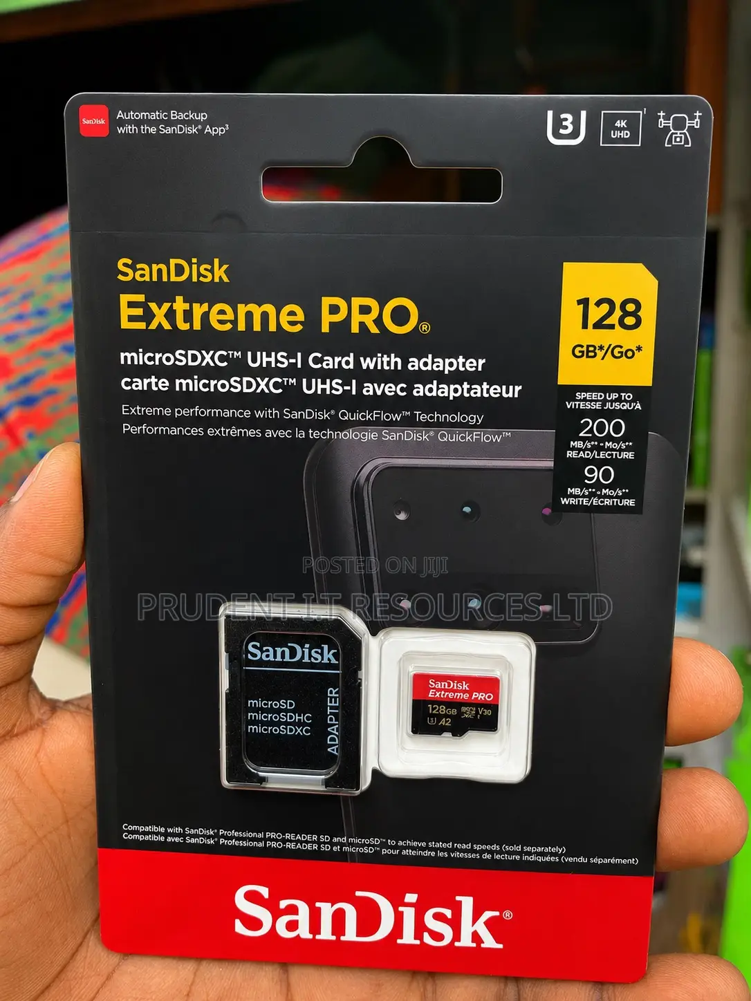 SanDisk Extreme PRO 128GB microSDXC UHS-I Memory Card + SD Adapter