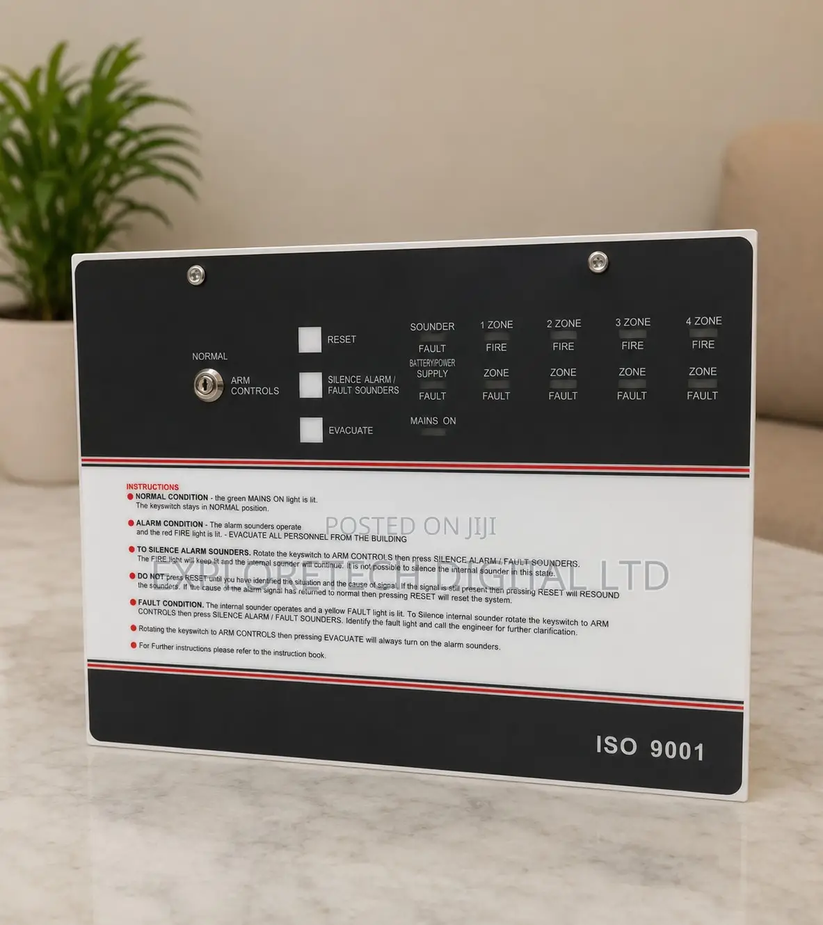 2 Zone Fire Alarm Control Panel