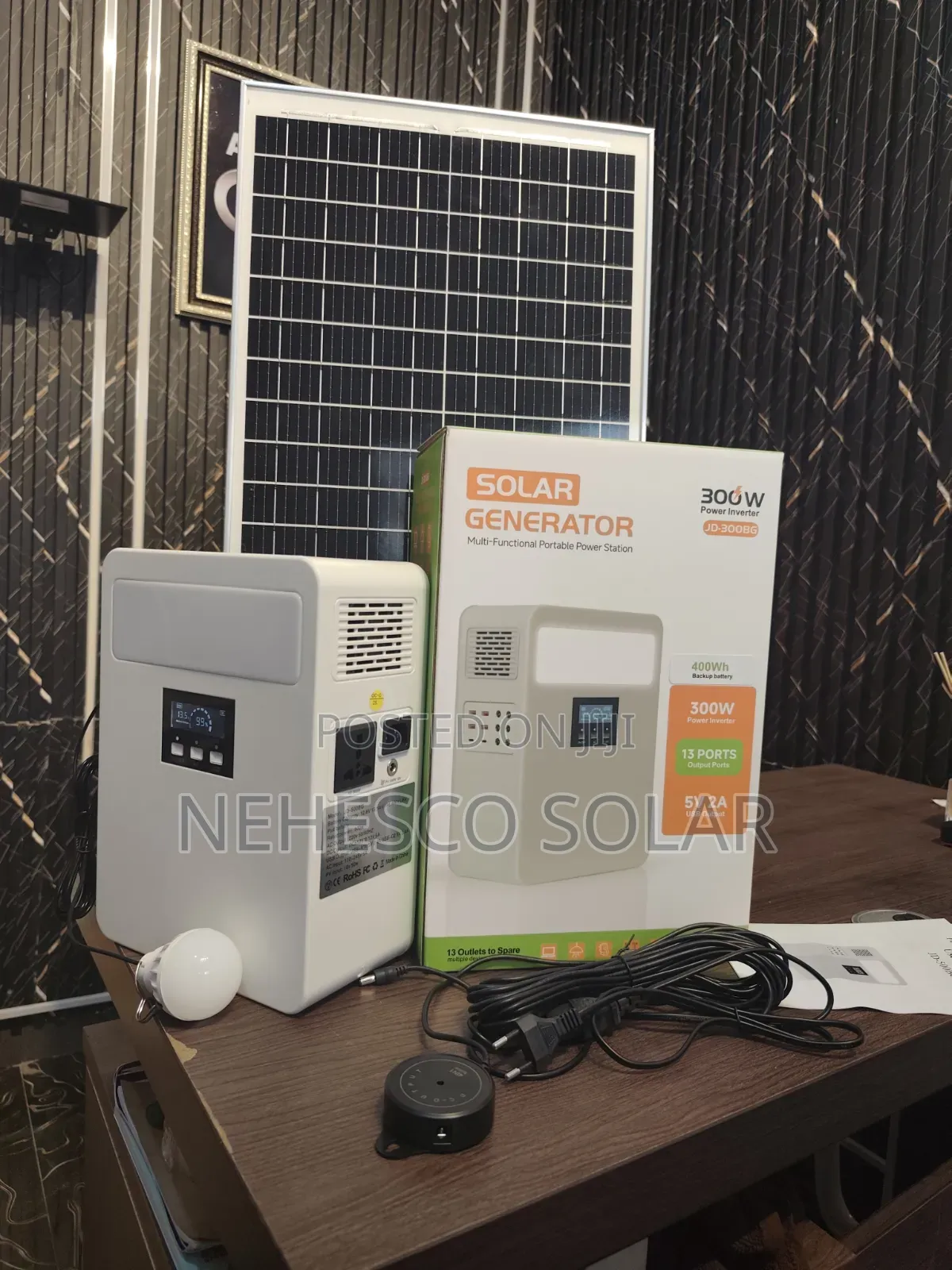 Brand New Solar Generator With 300w Output Plus 50W Solar Panel