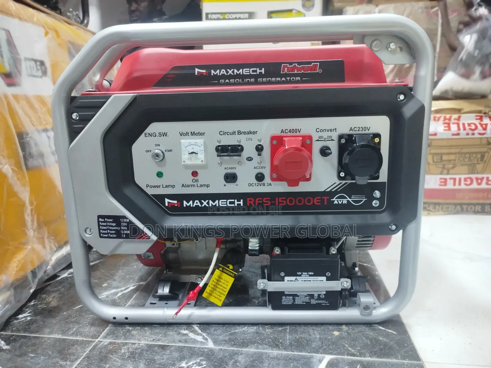 MAXMECH RFS 15000 ET 12.5KVA Generator With 100% Copper Coil