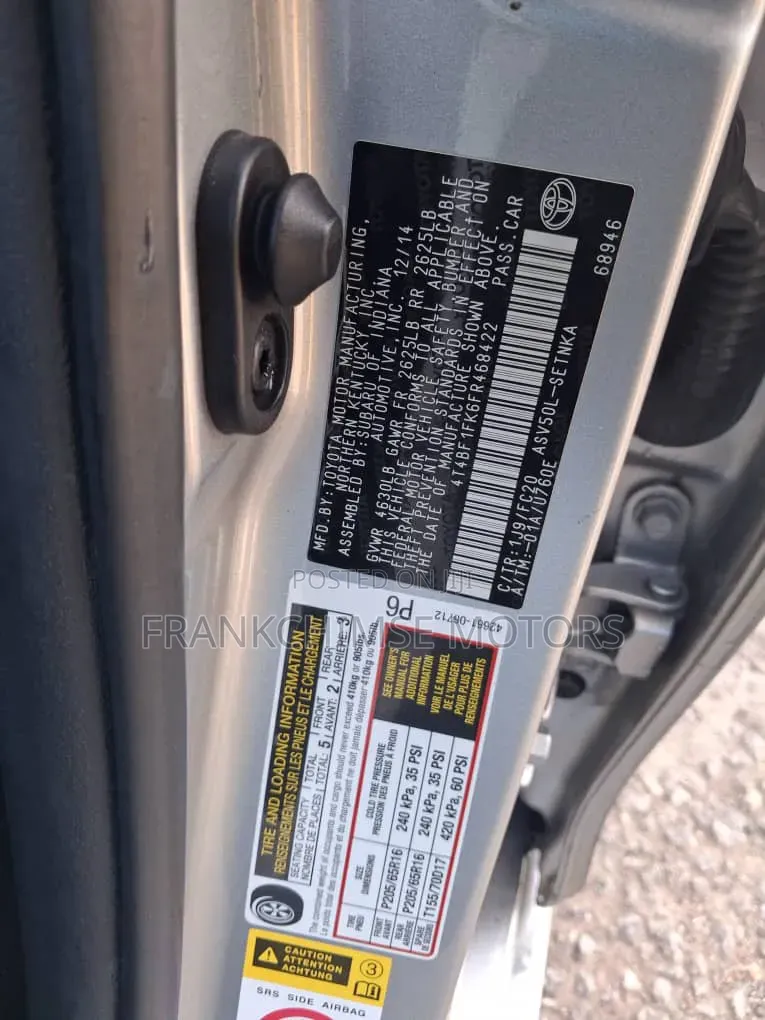 Toyota Camry 2015 Silver