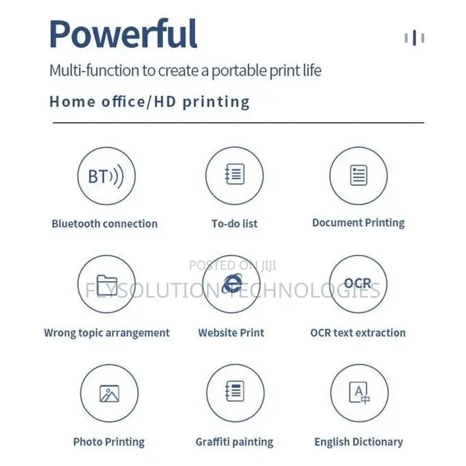 Rechargeable Portable Bluetooth Thermal A4 Inkless Printing Machine