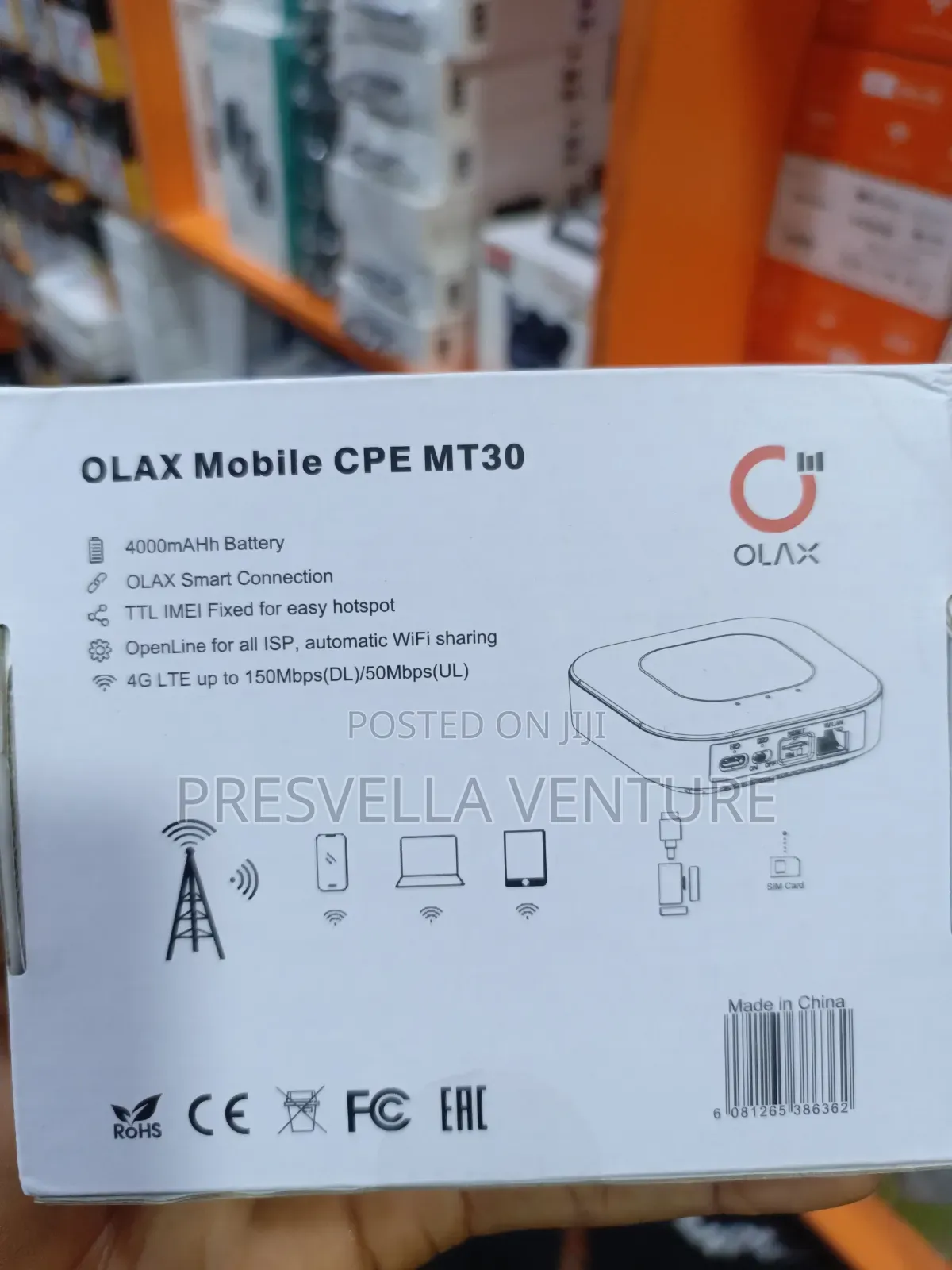 Olax Lte Advanced Mobile Cpe MT30 With Ethernet Port