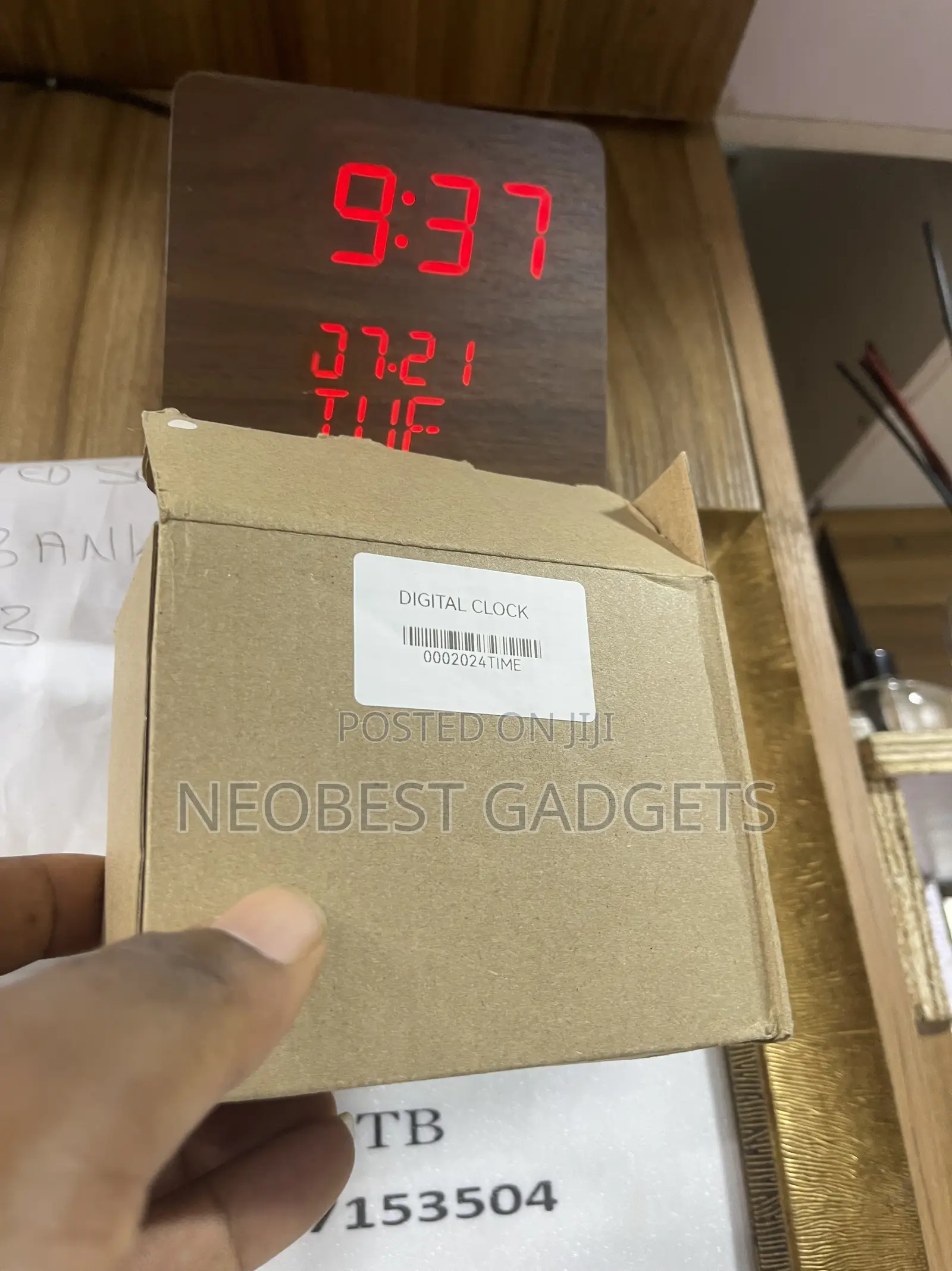 Digital Wooden Clock