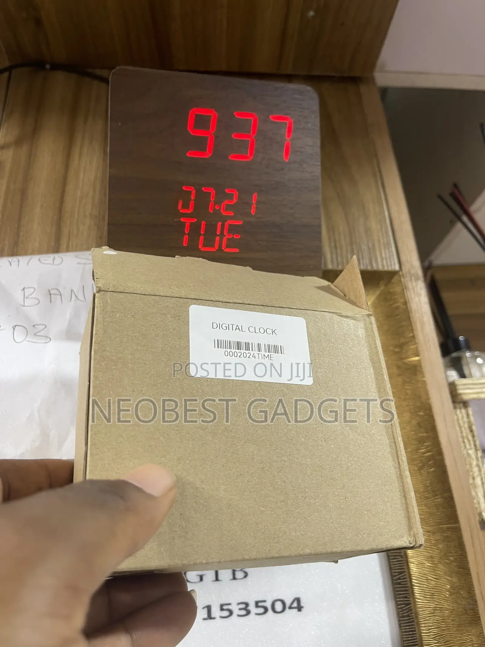 Digital Wooden Clock