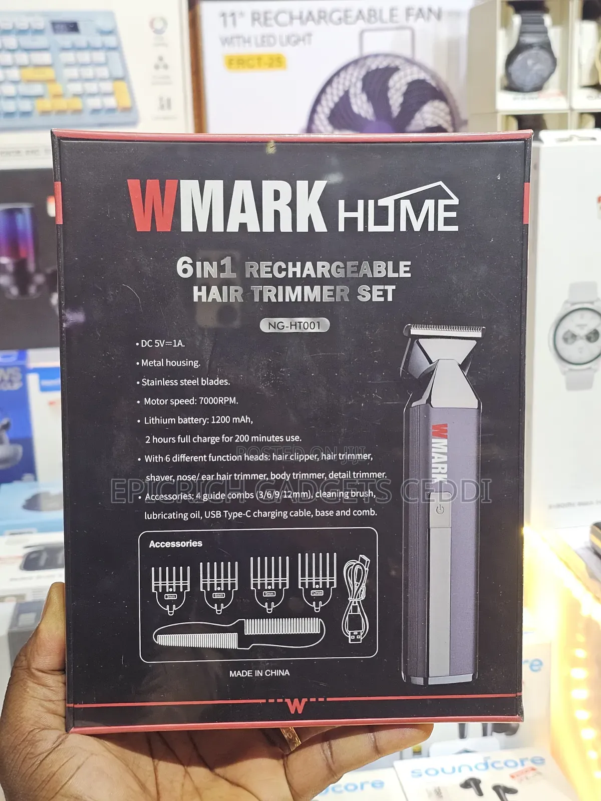6-in-1 Body Grooming Kit for Hair, Nose, Tattoo, Body and More Clipper