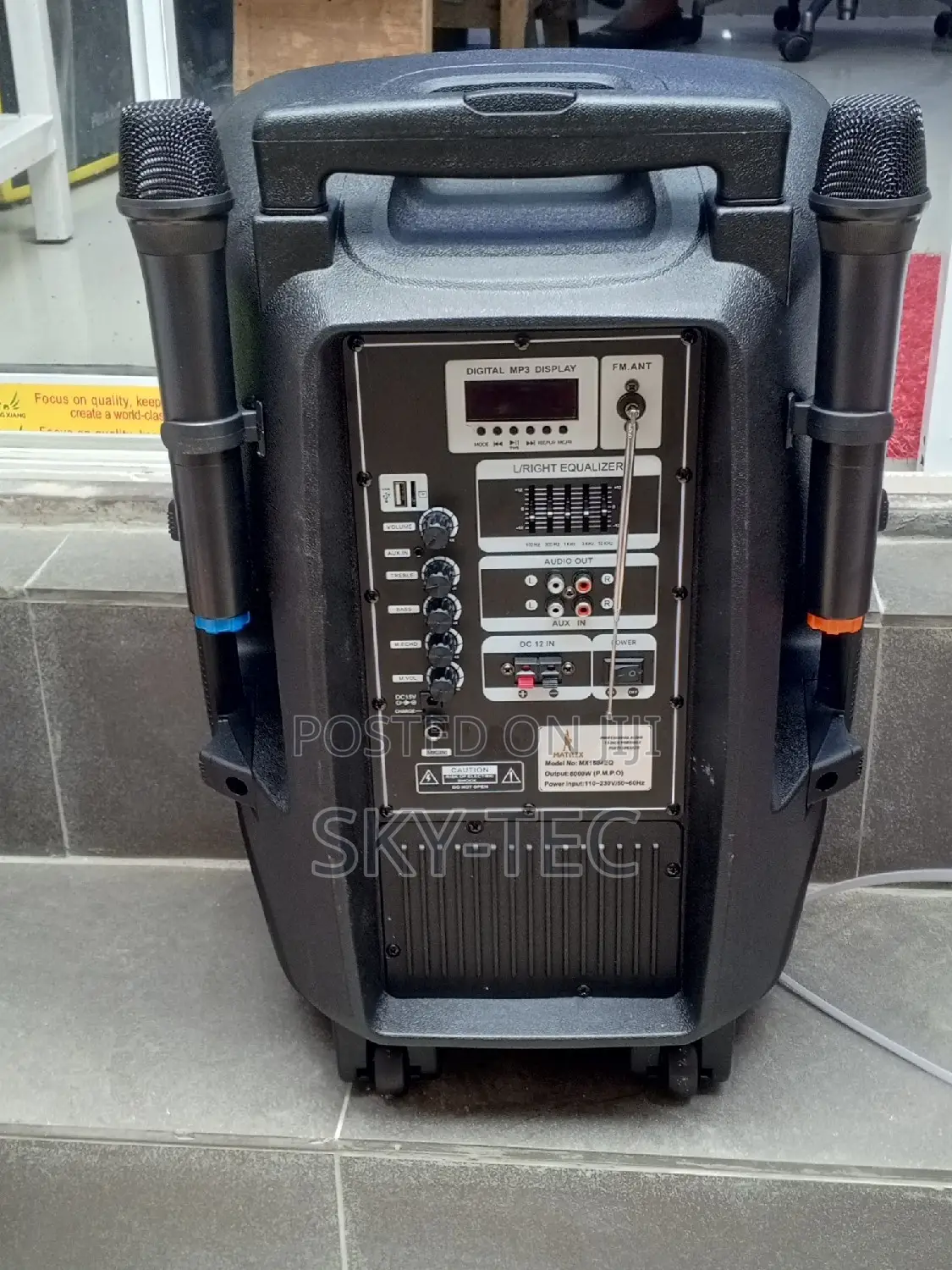 Matrix 15inches Bigger Battery Pa System Speaker 6000watts Big Magnet