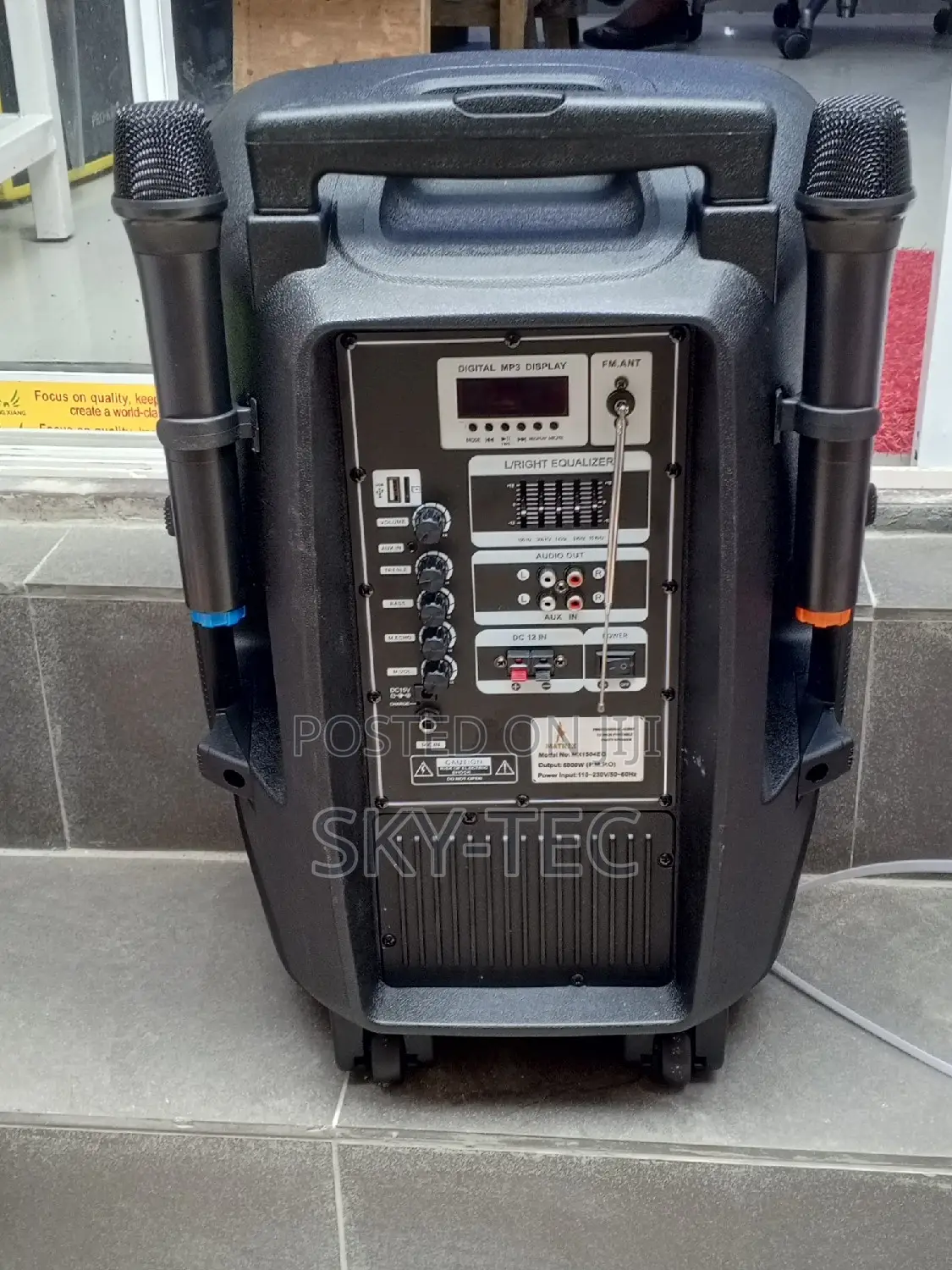 Matrix 15inches Bigger Battery Pa System Speaker 6000watts Big Magnet