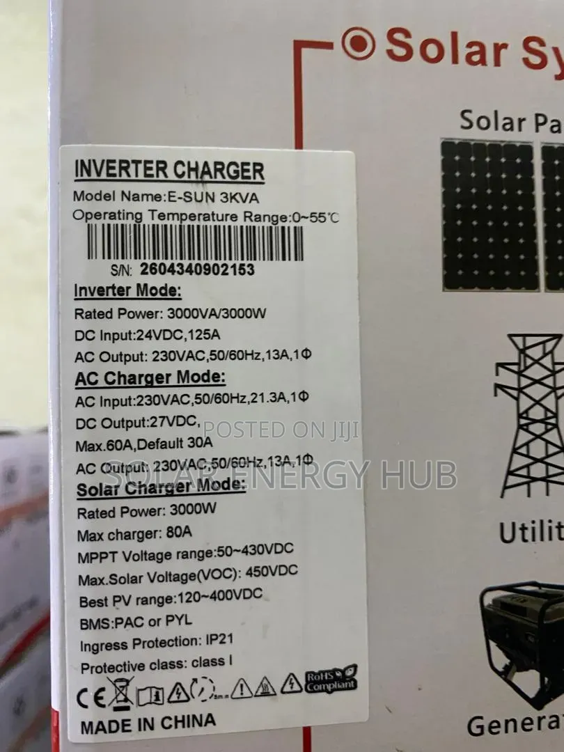 3kva/24v Sako Hybrid Inverter