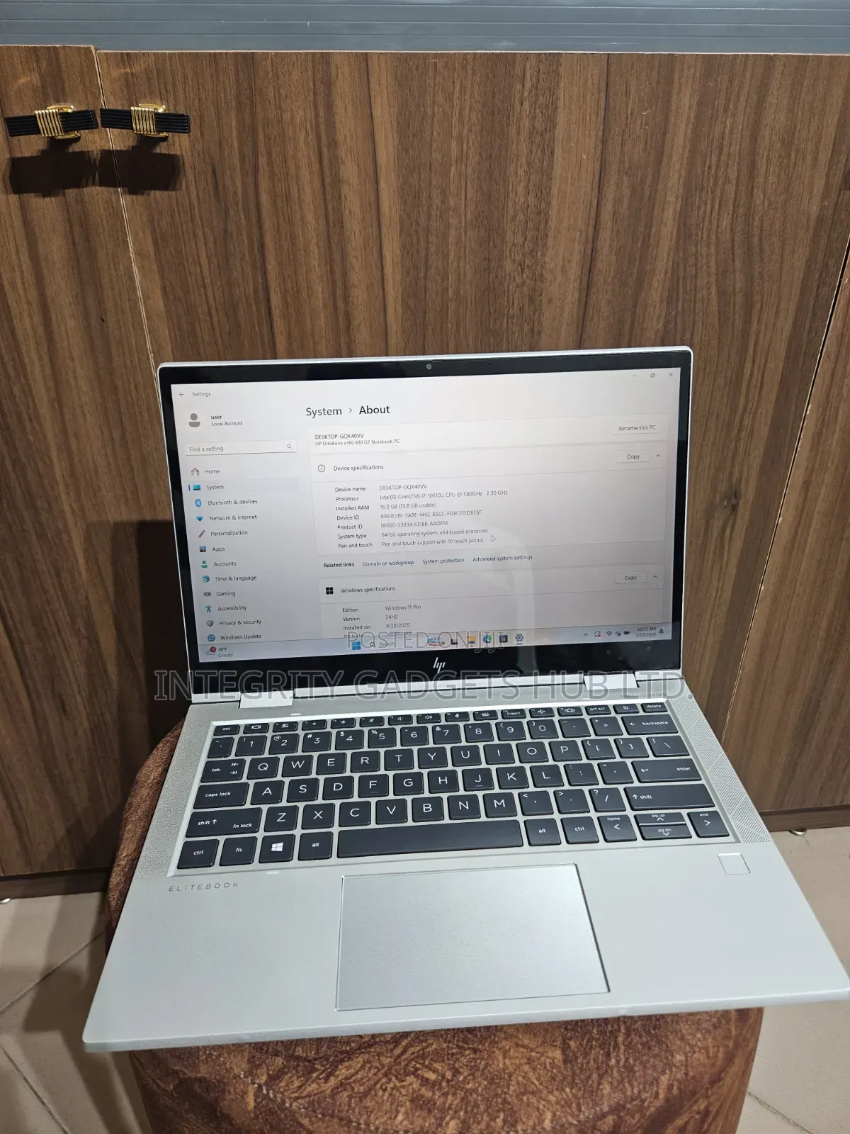 Laptop HP EliteBook 830 G7 16GB Intel Core i7 SSD 512GB